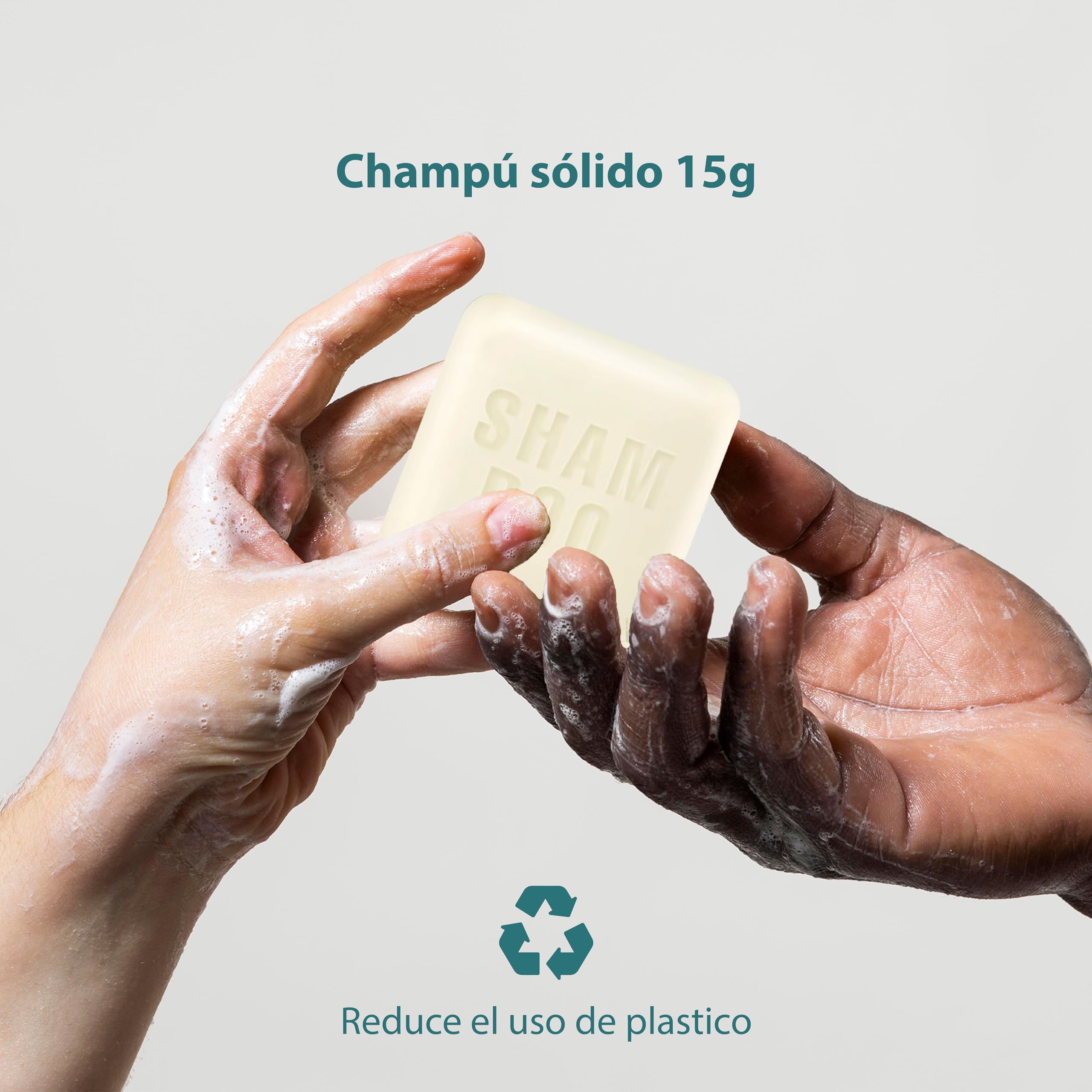Champú Sólido Ultra Suave de 15g para Todo Tipo de Cabello – Pack de 100 Unidades con Aceite de Argán Orgánico y Extractos de Avena