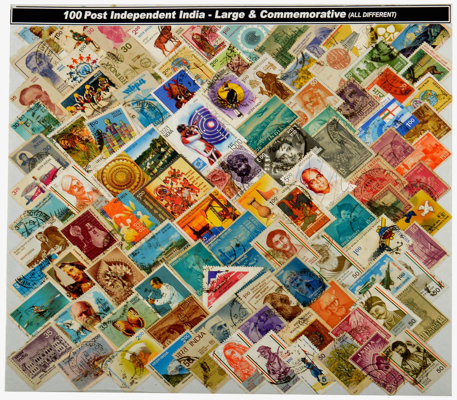 GOLD MINT 1960-1990s Republic India 100 Different All Large Indian Commemorative Random Rare Old Vintage Stamps Set (B07VBP5RJV) Amazon Price History, Amazon Price Tracker