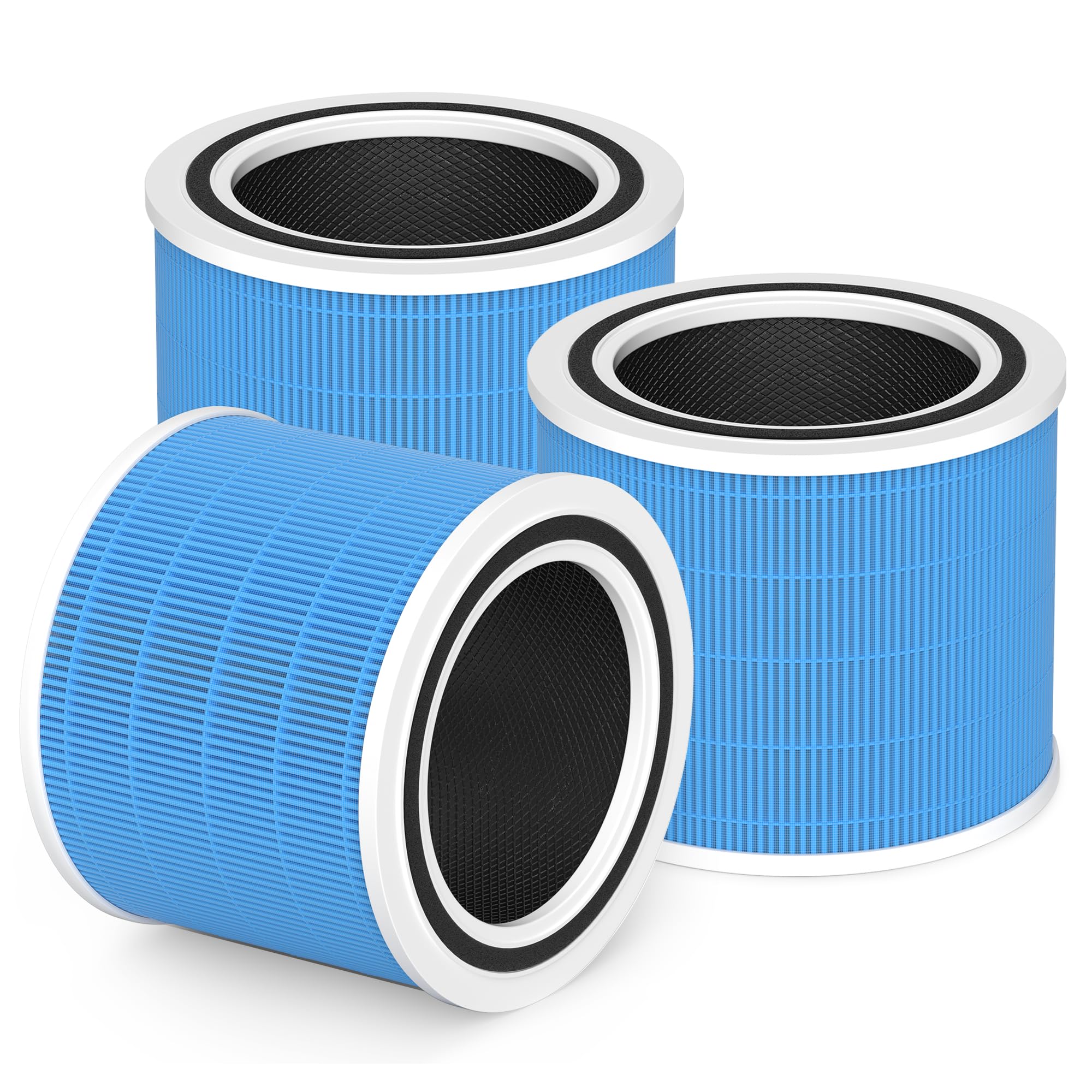 Photo 1 of ***PARTIAL SET - PRICE ADJUSTED*** PETOX Core 200S Smoke Remover Replacement Filter Compatible with LEVOIT Core 200S and Core 200S-P Smart WiFi Air Purifier, 3-in-1 Grade Main Filter, Core 200S-RF-SR, Blue, 2 Pack