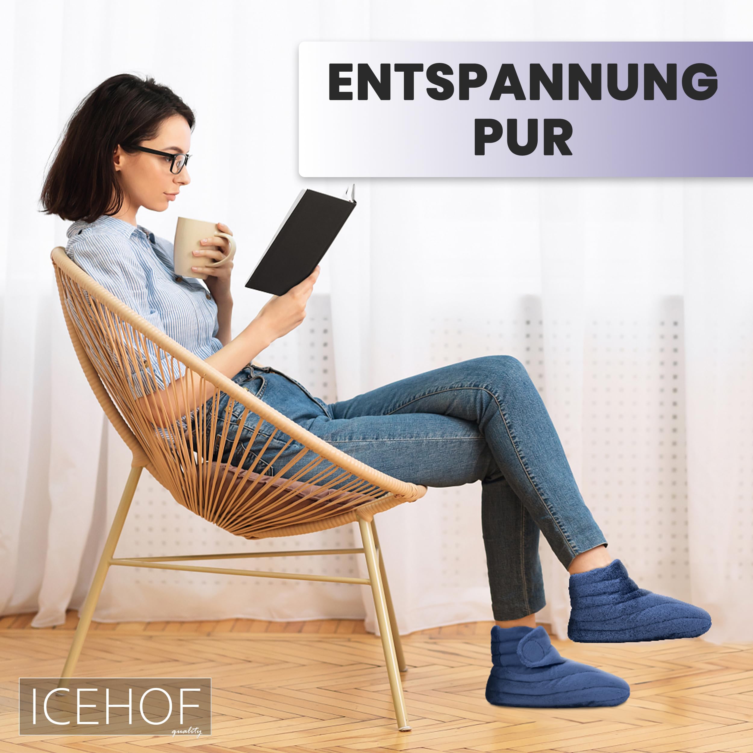 ICEHOF Calentador de pies para microondas