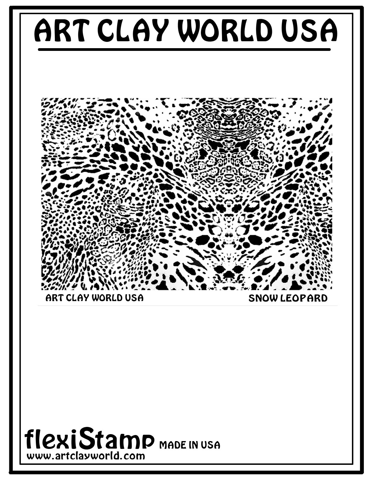 FlexiStamps Texture Sheet Snow Leopard Positive Design - 1 pc.