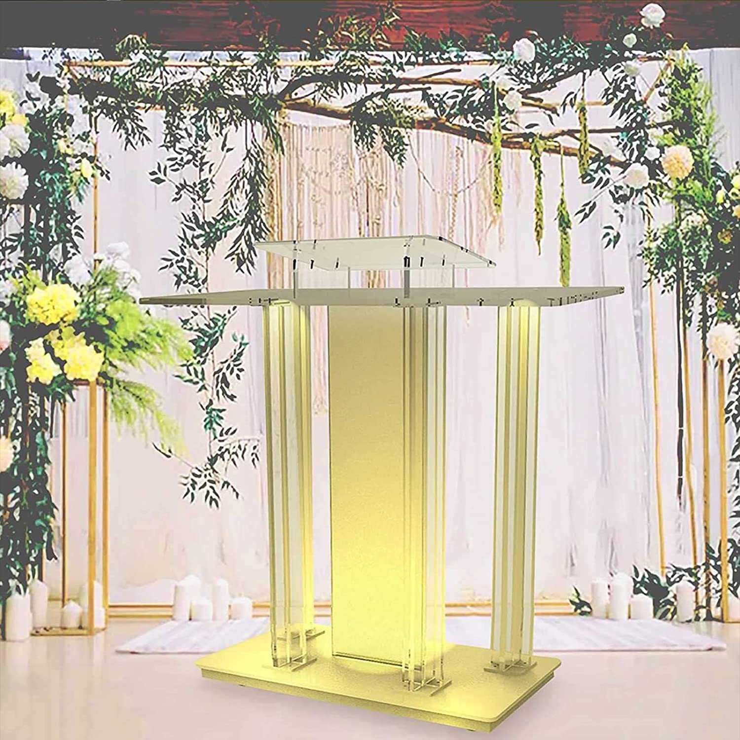 Buy OYhmc Podium Presentation Lectern Stand, Luxurious Acrylic Podium