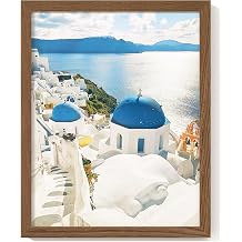 11x14 Picture Frame, Solid Oak Wood Frame, Walnut | 11x14 Photo Frame, 14x11 Natural Oak Wood Frames for Wall, for Home, Office,Gallery,Holiday with Photos, Posters, Puzzles