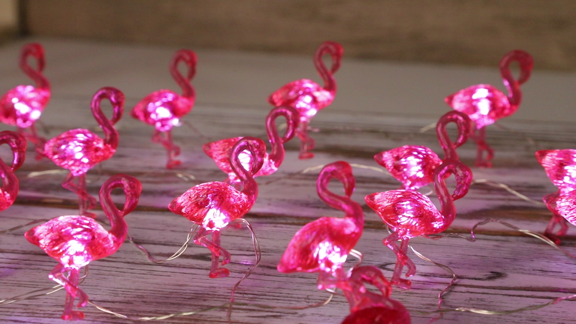 Image of Pink Flamingo String Lights Battery Operated with Remote Fairy Lights 10ft 30LEDs USB Plug in Summer Tropic Themed Flamingo Decor Lights for Home Party Gifts Decorations