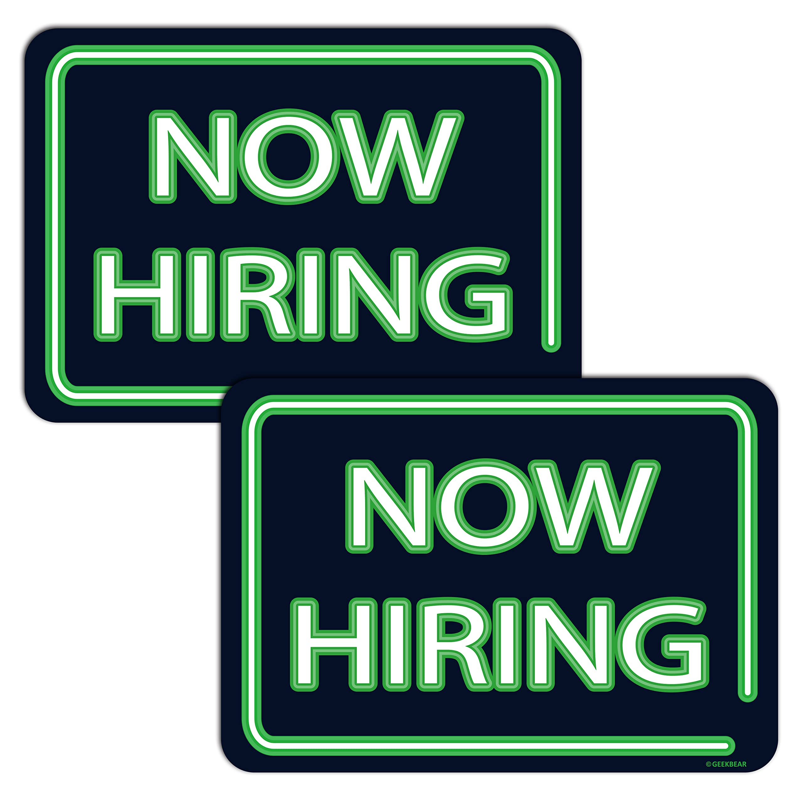Panneau voiture Now Hiring aimant réfléchissant anti-rayure vert