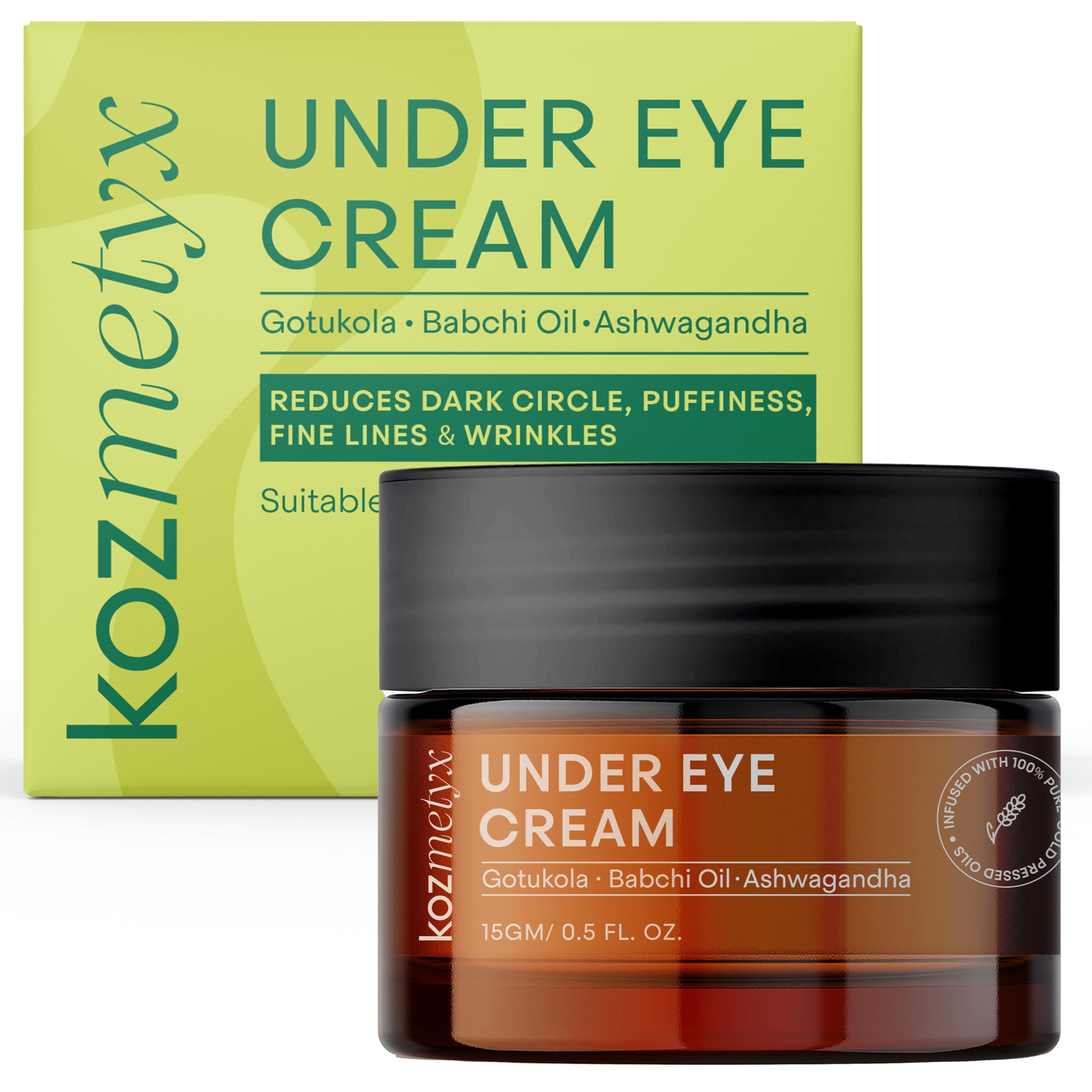 Under Eye Cream 15gm for Dark Circles & Wrinkles | Eye Cream for Puffiness, Fine Lines & Tired Eyes | Dark Circles Removal Cream for Men & Women | Natural Under Eye Serum with Caffeine & Vitamin E-image-29