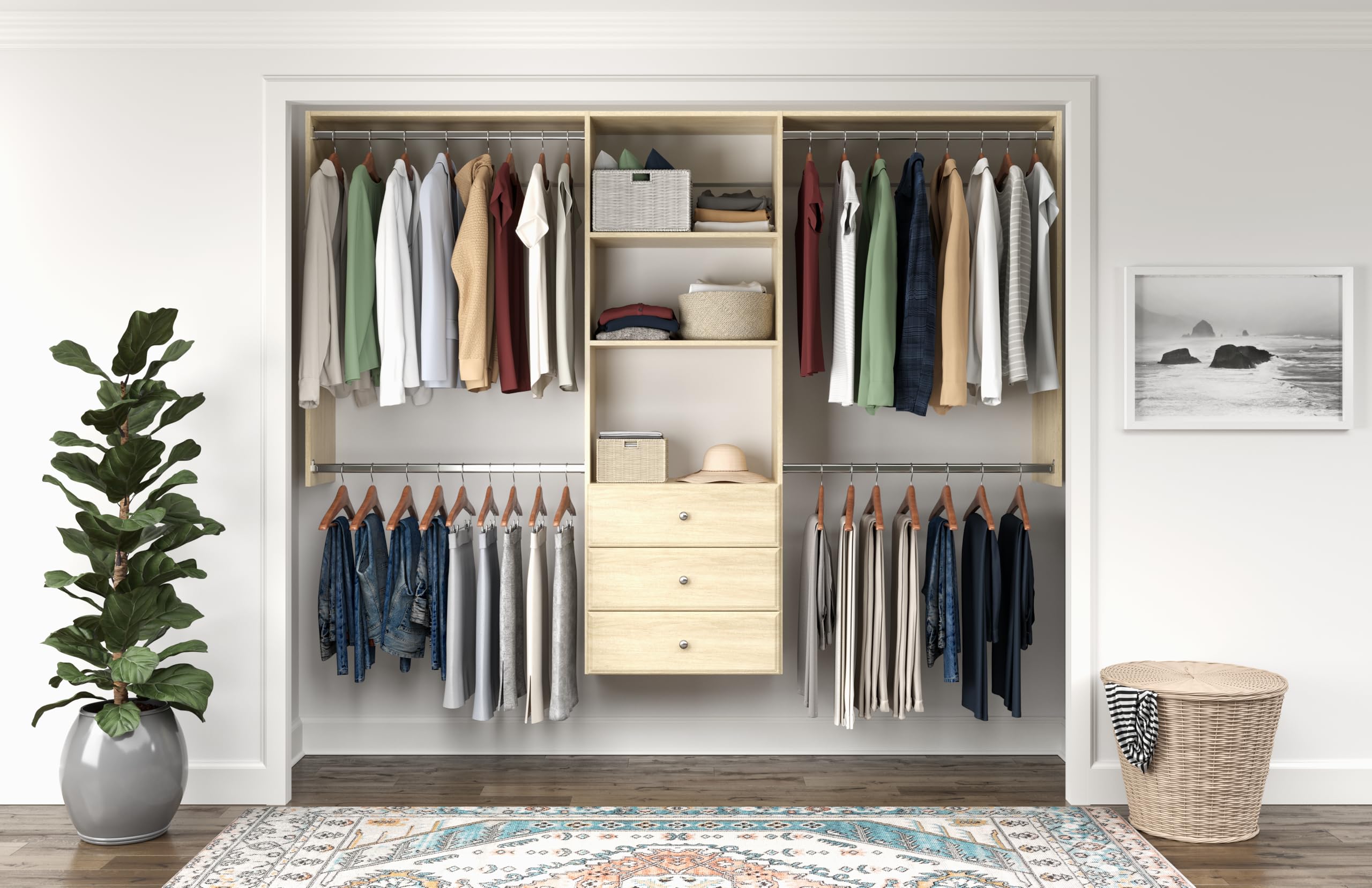 Amazon.com: Easy Track PH80-MJ 4' to 8' Deluxe Pro Closet Kit with