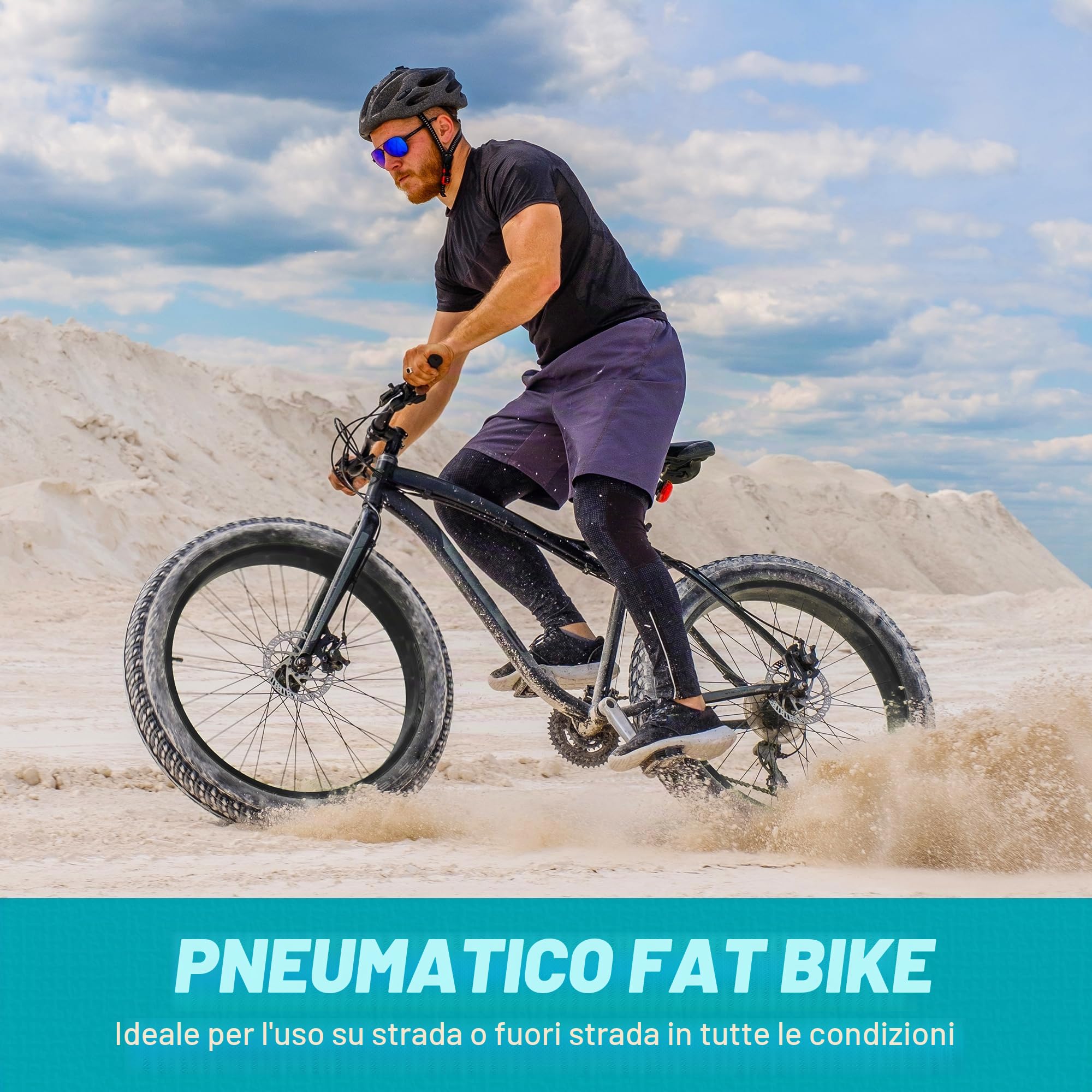 ZUKKA 20/26 pollici Heavy Duty - Pneumatico per bicicletta elettrica, 20/26 x 3,0 cm, per bicicletta elettrica, compatibile con Wide Mountain Snow Bicycle
