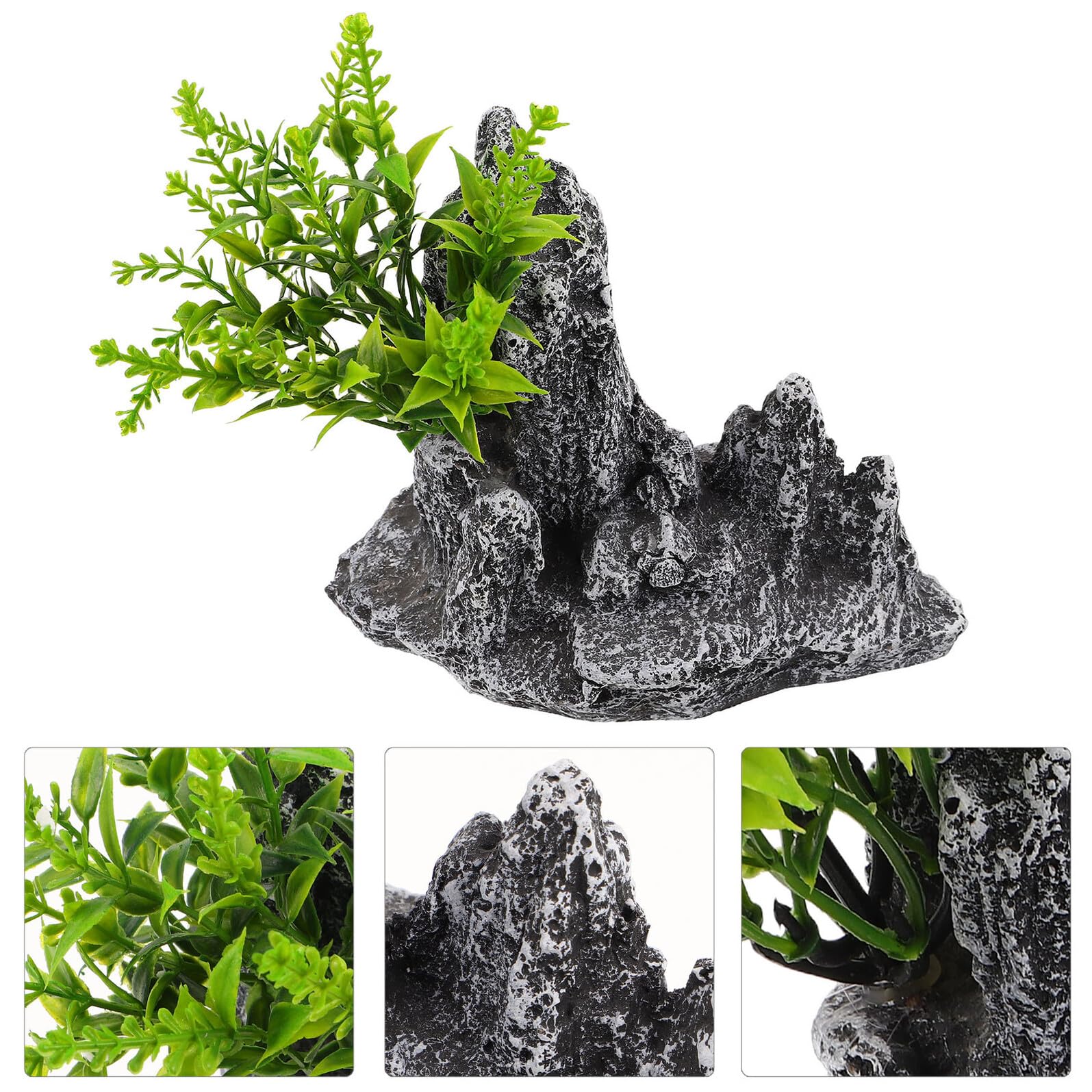 Decoración de Acuario Artificial de Piedra Simulada de Montaña para Paisaje de Pecera Adorno Miniatura para Jardín y Decoración de Escritorio
