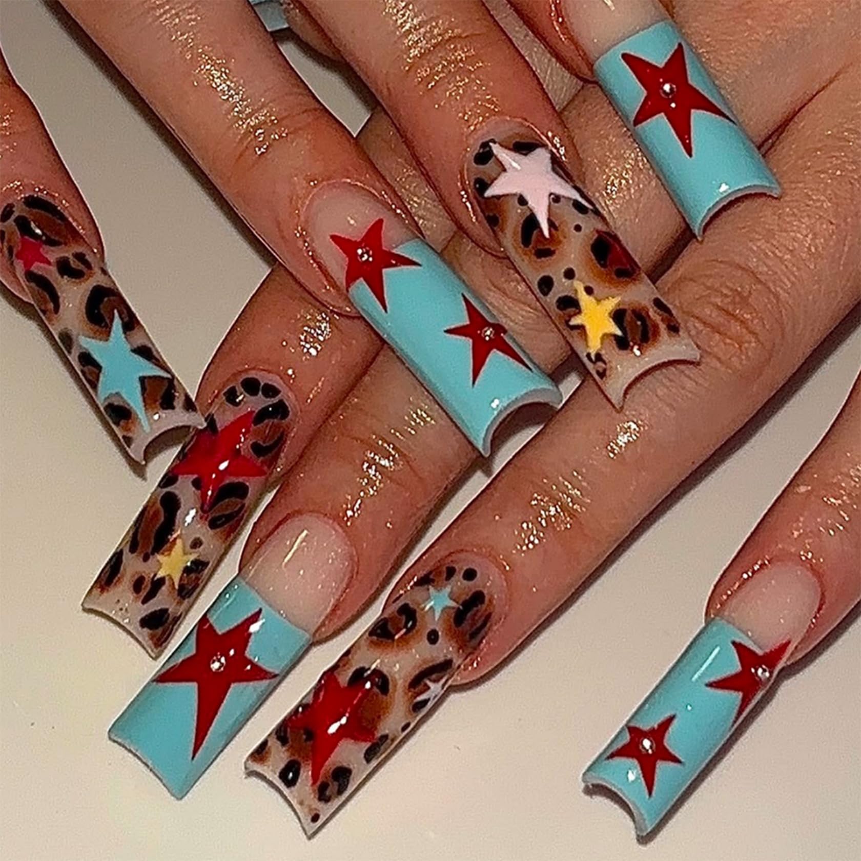 Photo 1 of Kcjckcdd Long Square Press-On Nails