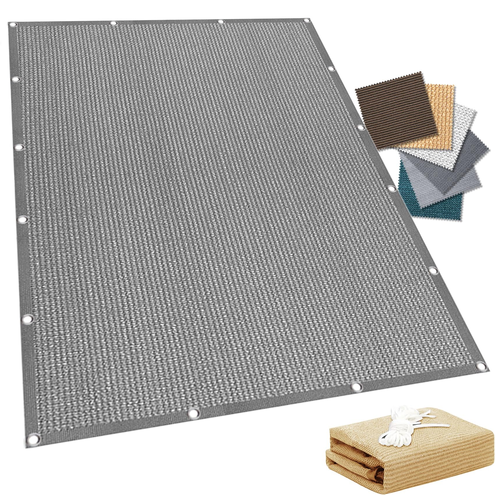 Voile d'ombrage de jardin gris pour savourer vos déjeuners d'été