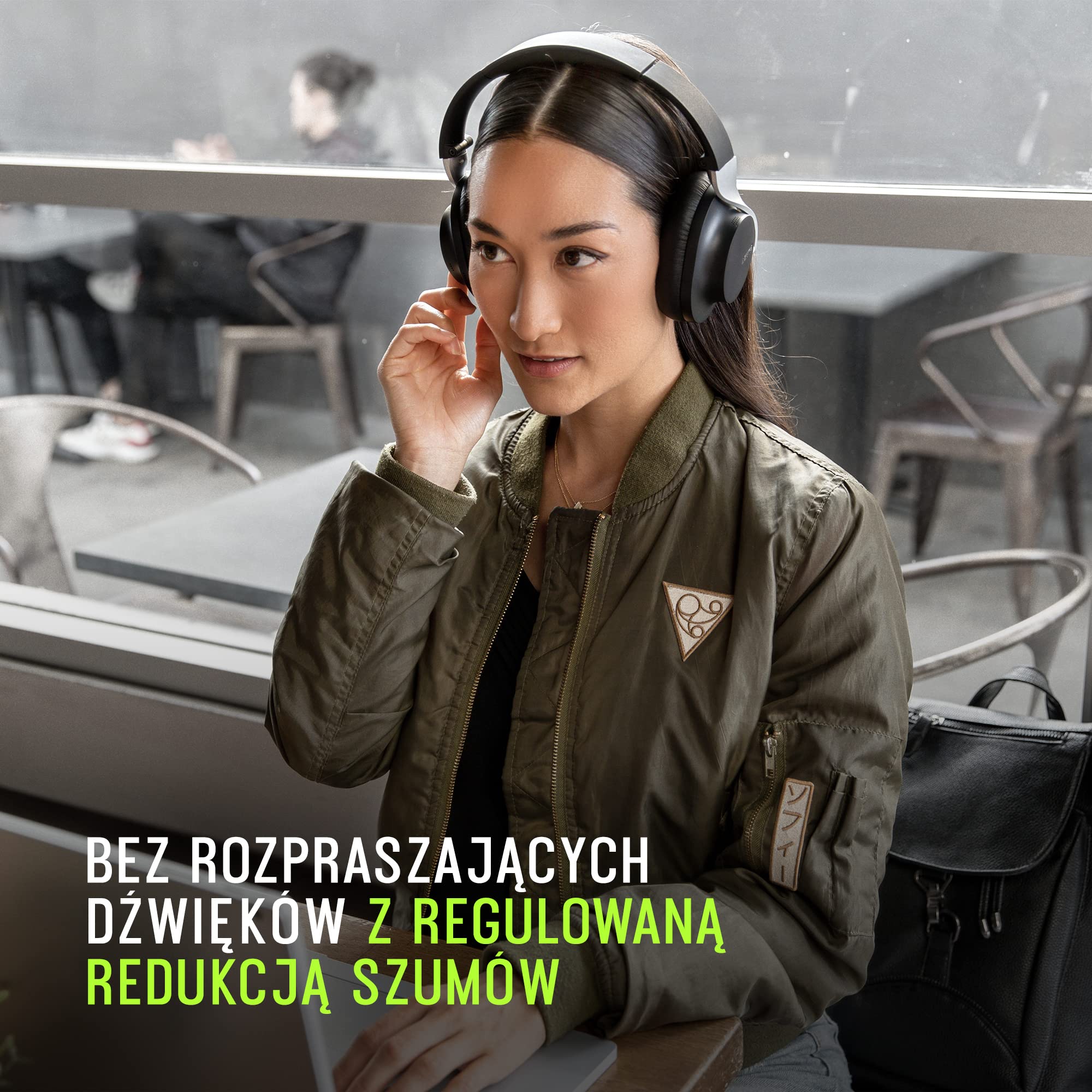 Shure AONIC 40 Bezprzewodowe słuchawki nauszne z mikrofonem, 25 -godzinna żywotność baterii, kompatybilny z iPhone'em i Androidem - czarny