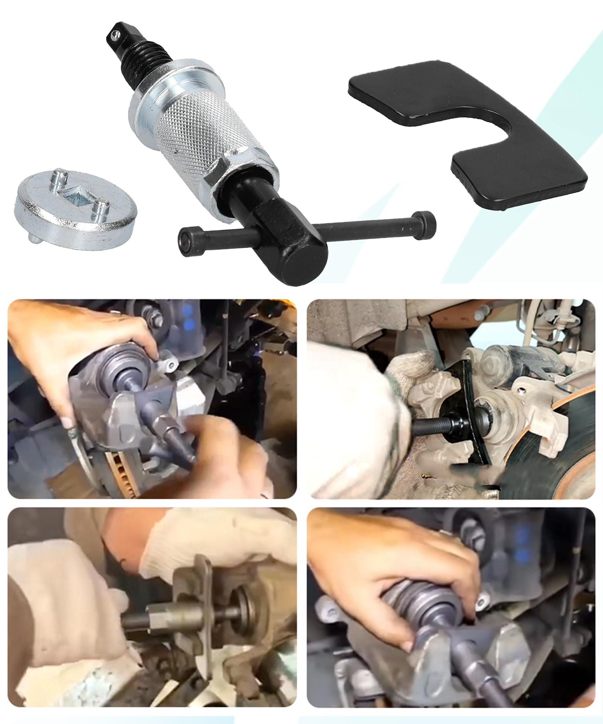 Strumenti Automobilistici,Arretratore Pistoncini Freni,Set di Ripristino del Pistone del Freno,Arretratore Pistoncini Freni Posteriori,Adatto alla Maggior Parte dei Veicoli,Auto,Camion e Moto