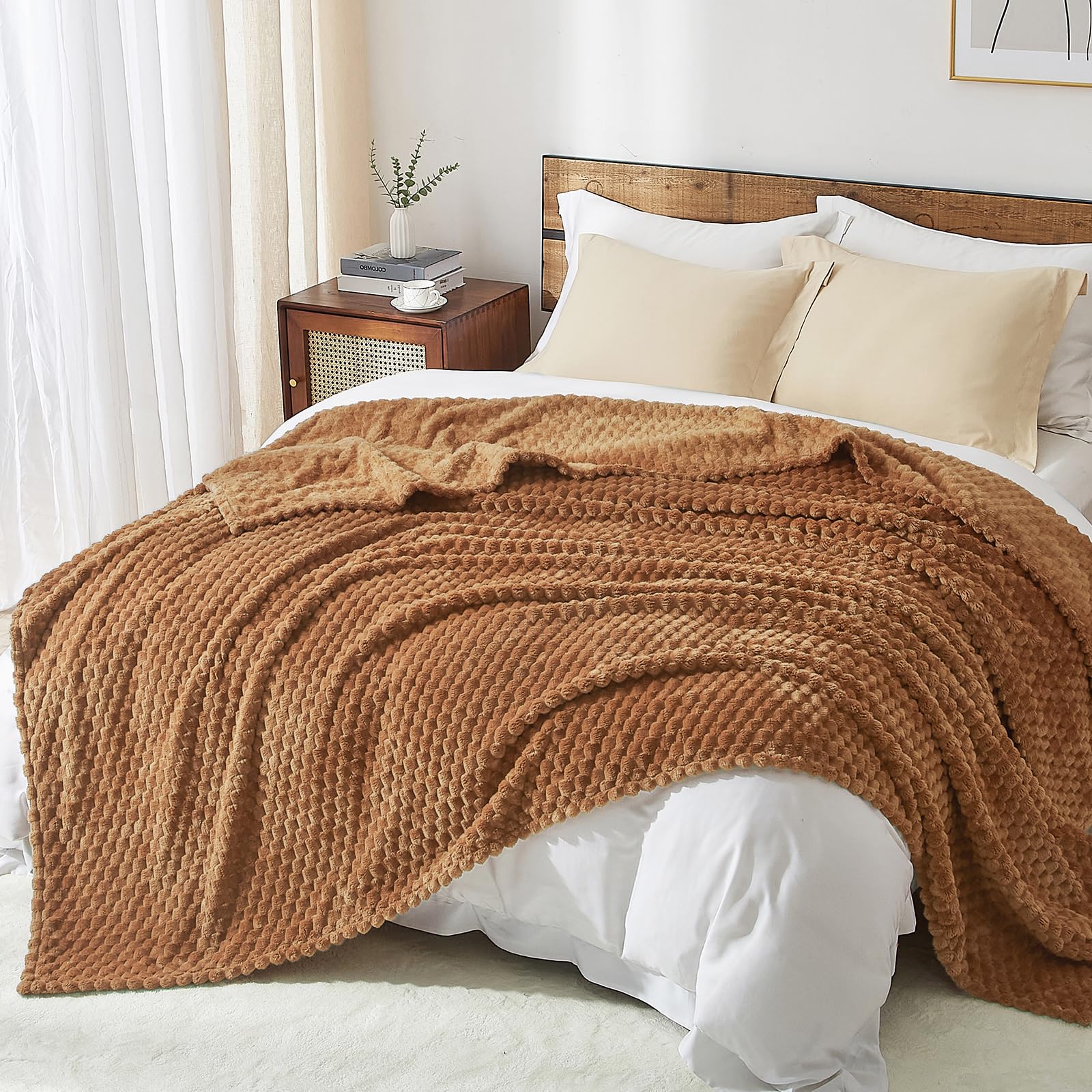 Amazon.com: PHF Ultra Soft Flannel Fleece Blanket Queen Size ...