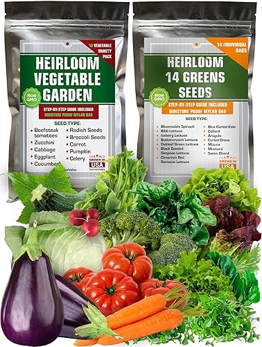 Ultimate Vegetal, Lechuga and Salad Garden - Más de 7200 semillas para plantar, sin OMG cultivadas en Estados Unidos, semillas de hierbas