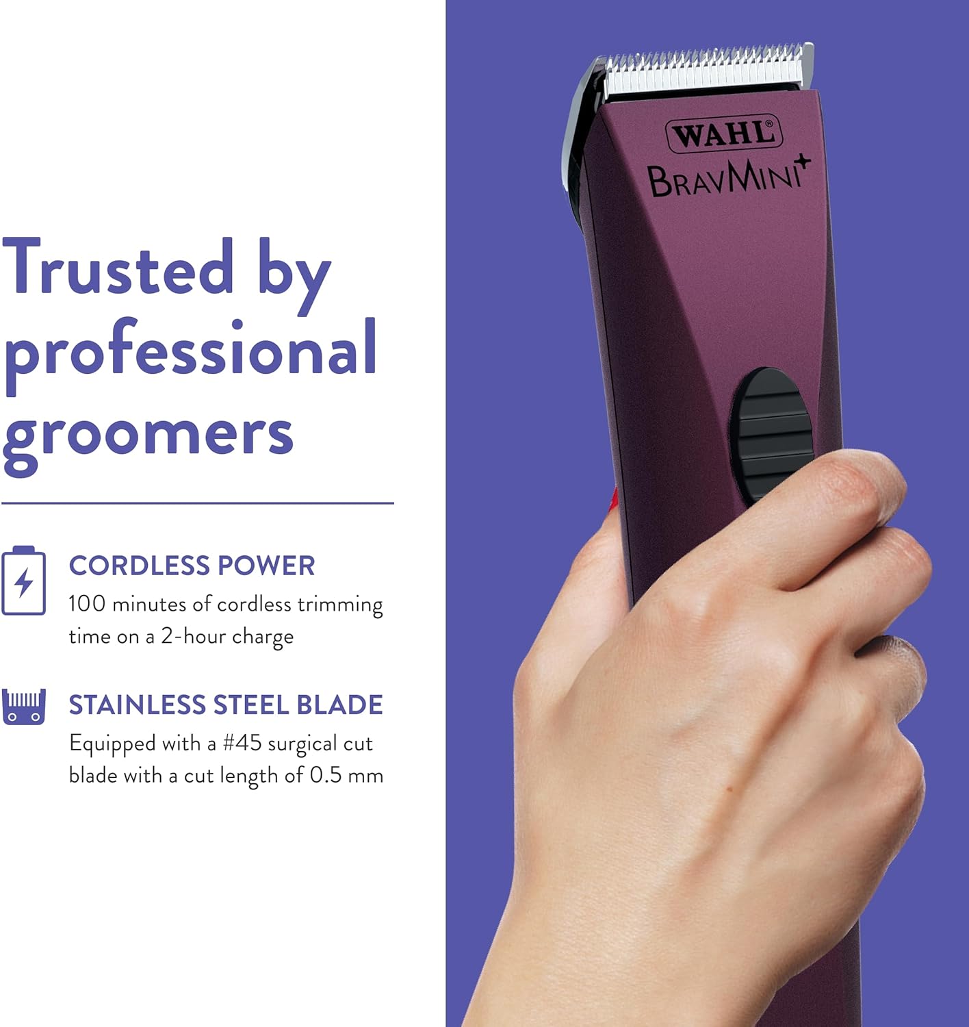 WAHL Cordless Pet Trimmer Kit, Purple Mini for Dogs, Algeria Ubuy