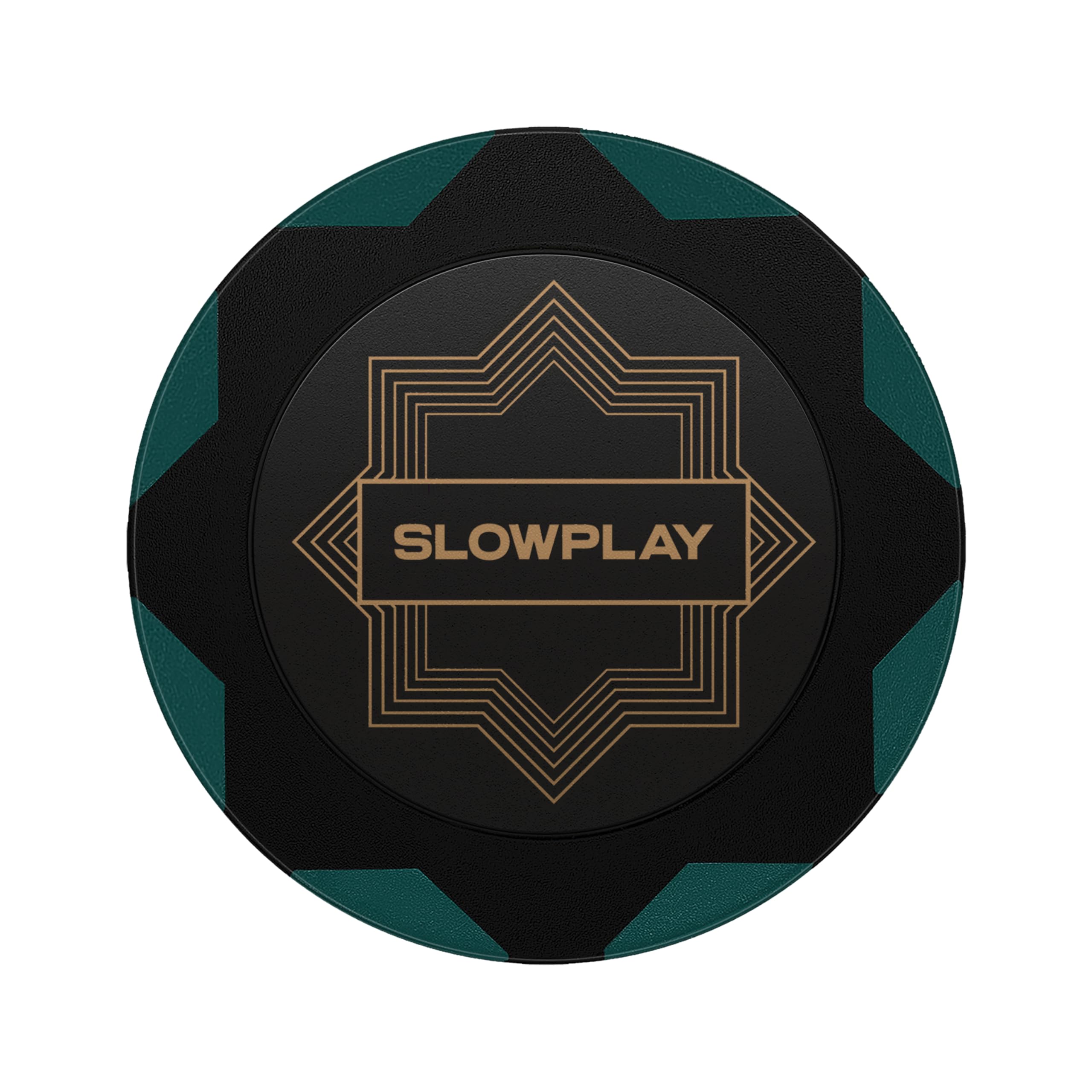 SLOWPLAY Fiches da poker Nash Clay 50 pezzi Texas Holdem vuote 14g Verde