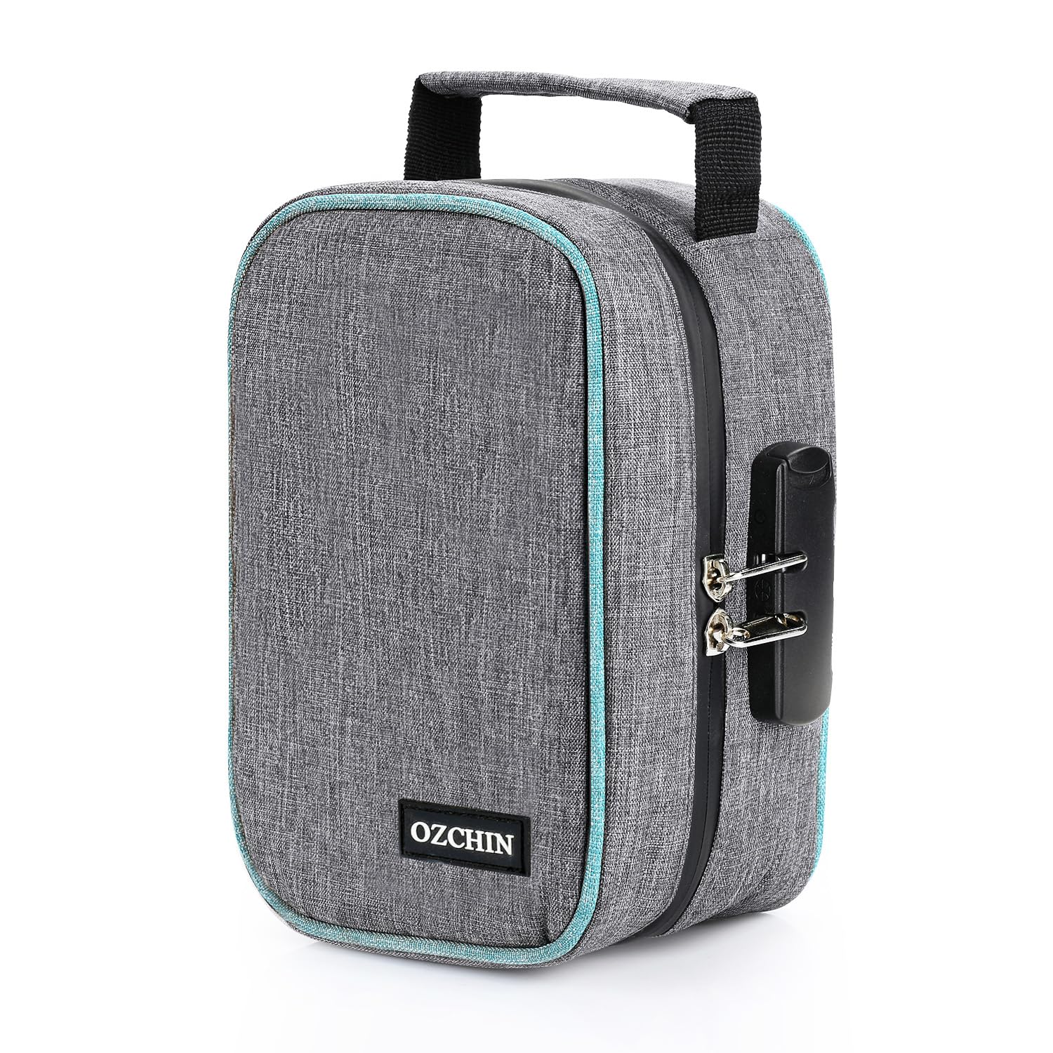 OZCHINSmell Proof Storage Bag with Combination Lock Lunch Bag File Organizer Case Container; Medicine Lock Bag Travel Storage Case (21 x 13 x 10 cm)