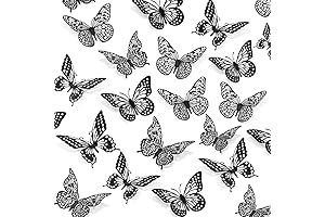 SAOROPEB 3D Butterfly Wall Decor: A Flickering Symphony of Black Beauties