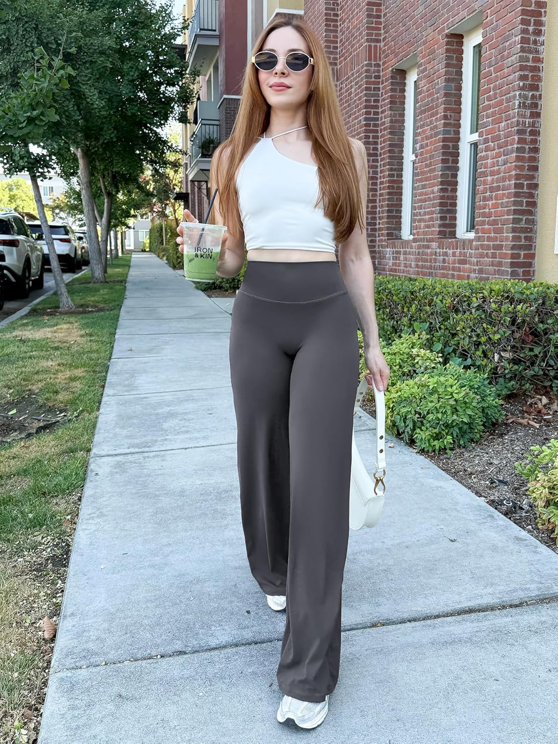 YEOREO Workout Leggings Womens No Front Seam Straight Leggings 29"/ 31.5"/ 33"/ 35" High Waist Buttery Eddiy Gym Yoga Pants - Image 6