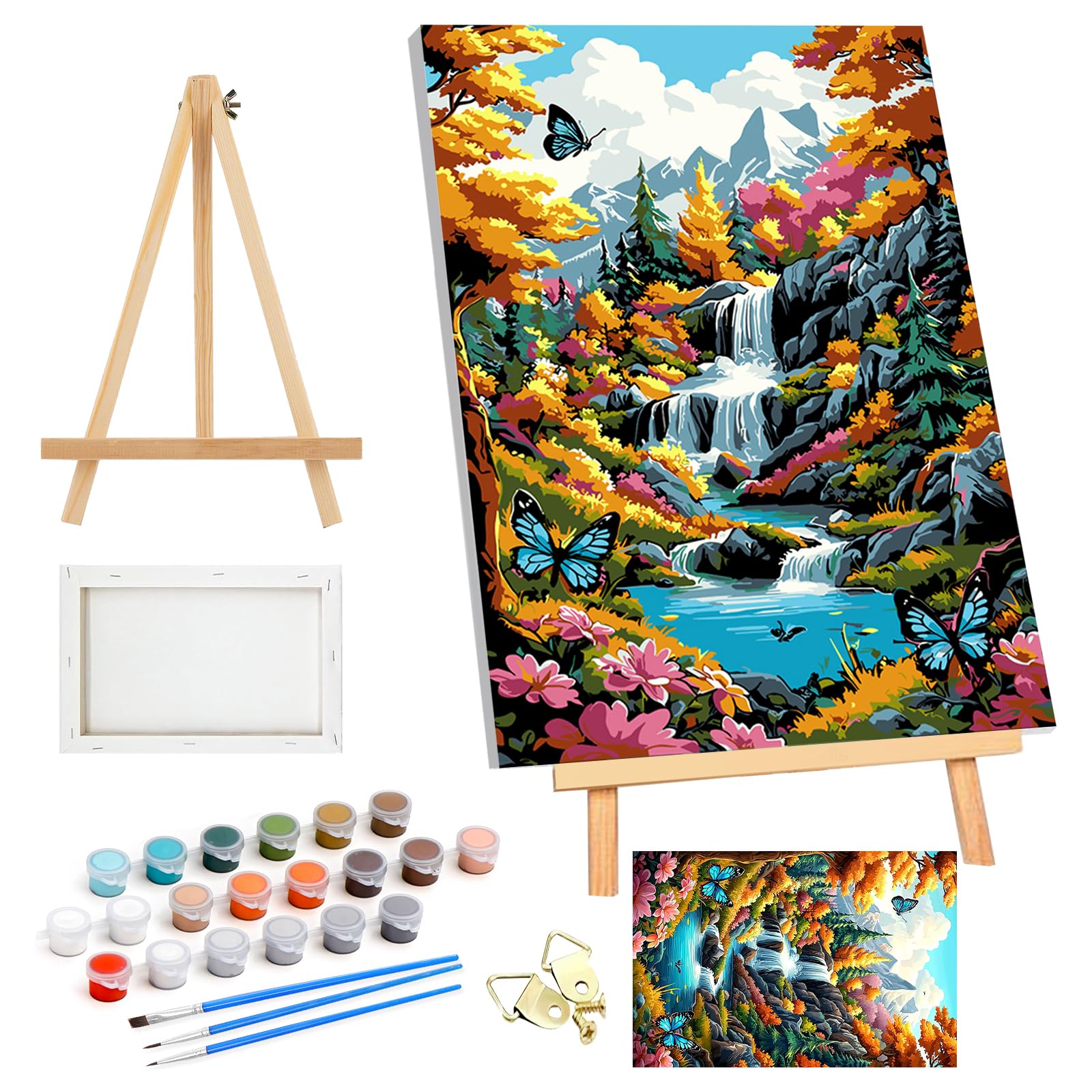 Amazing Paint By Number With Framed Canvas Landscape Digital Art Amazing Paint By Number With Framed Canvas Landscape Digital Art