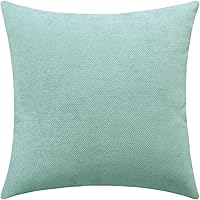 Vista 56 de Jeneoo - Fundas de almohada decorativas rojas brillantes de chenilla suave, fundas de cojín cómodas y sólidas para sofá de sala de estar