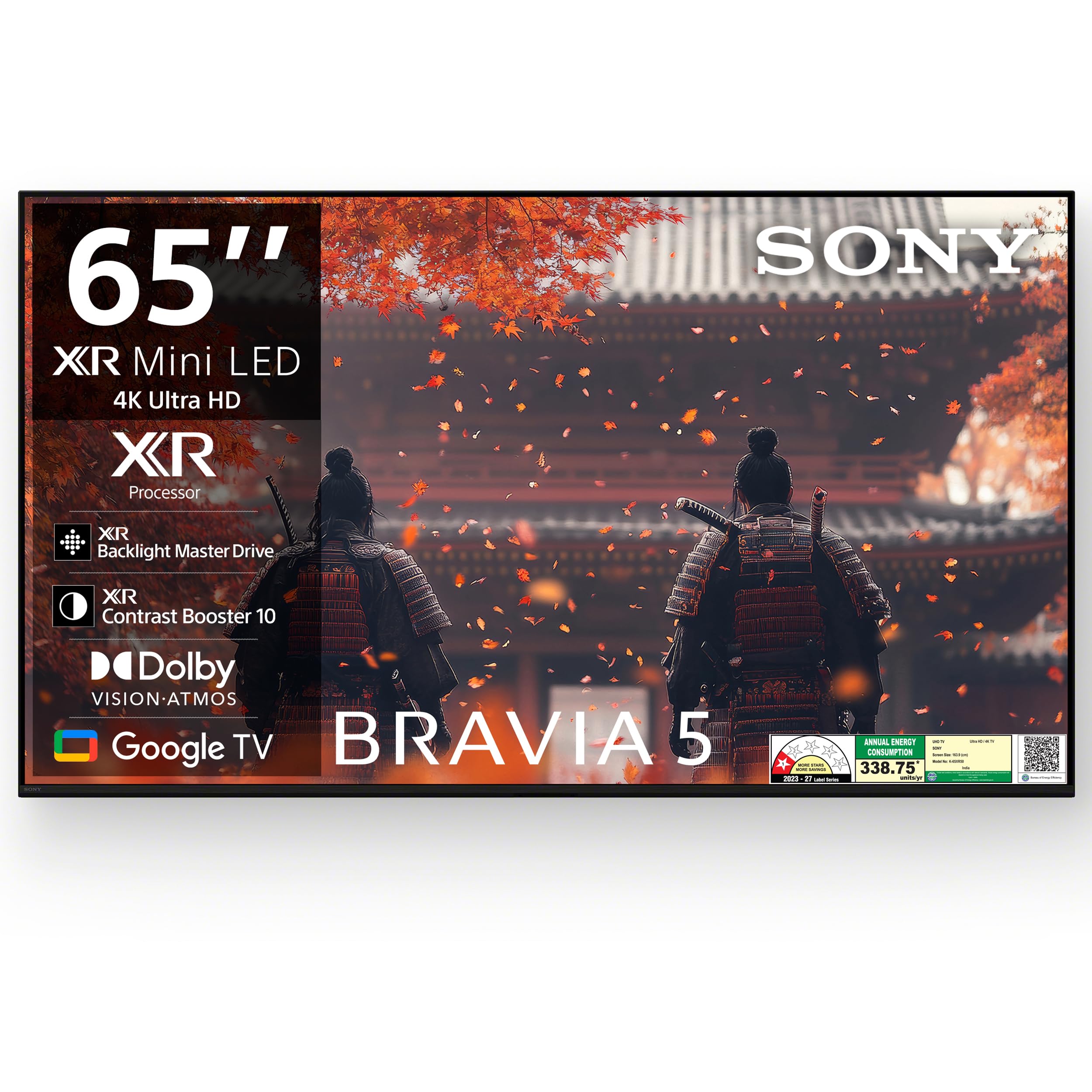 Sony 164 cm (65 inches) BRAVIA 5 4K Ultra HD Smart Mini LED Google TV 