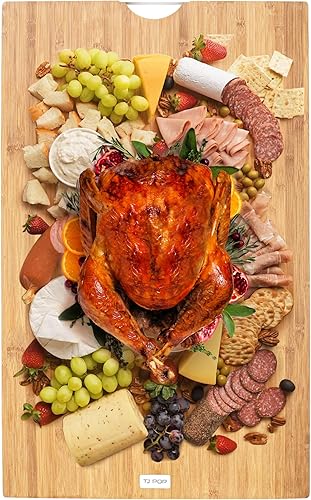 Tabla de cortar de bambú extragrande de 36 x 22 pulgadas, tabla de cortar 4XL para cocina, tabla de cortar tabla de charcutería de 0.8 pulgadas de