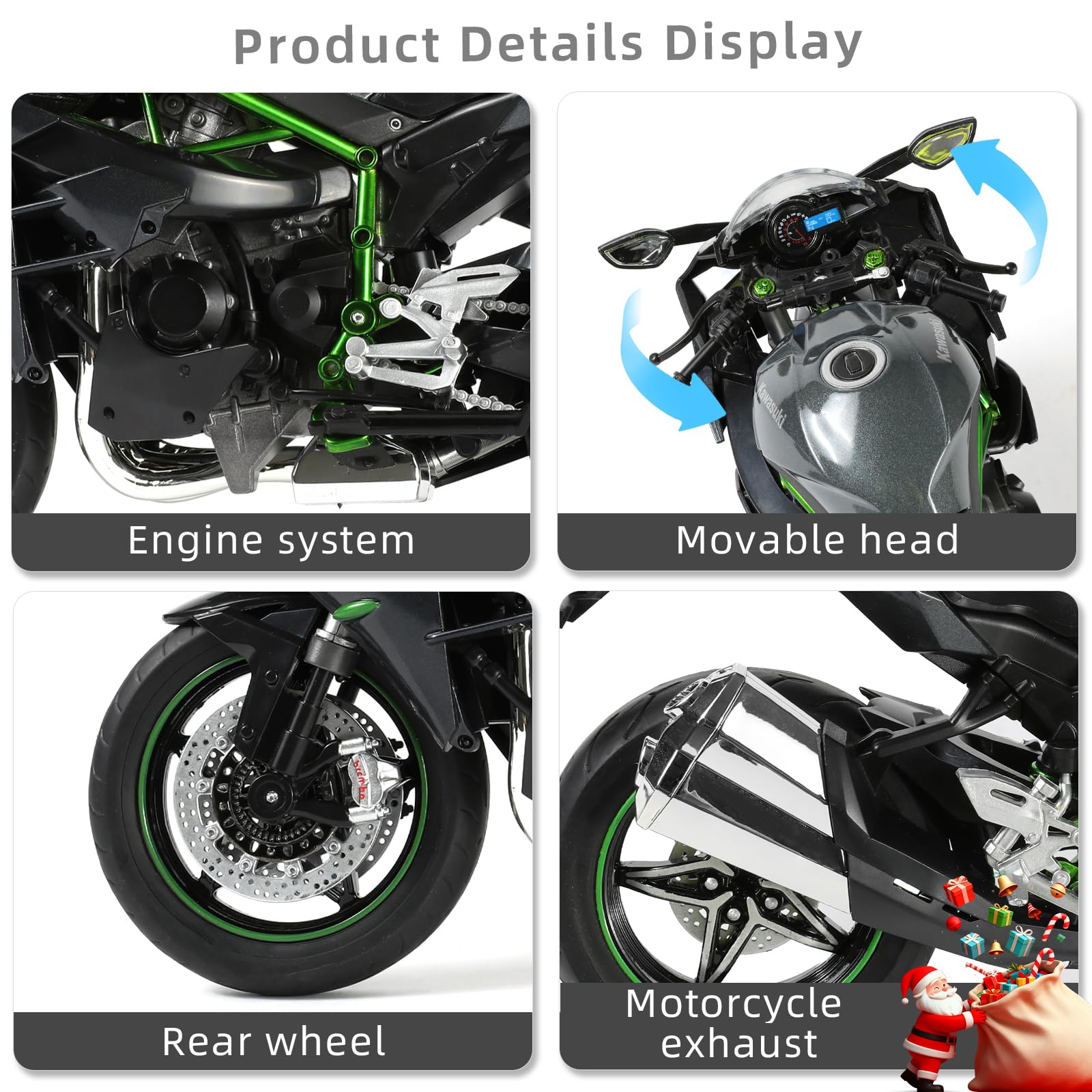 Amazon | Risopen 1：9ニンジャH2メタルダイキャストモーターサイクル