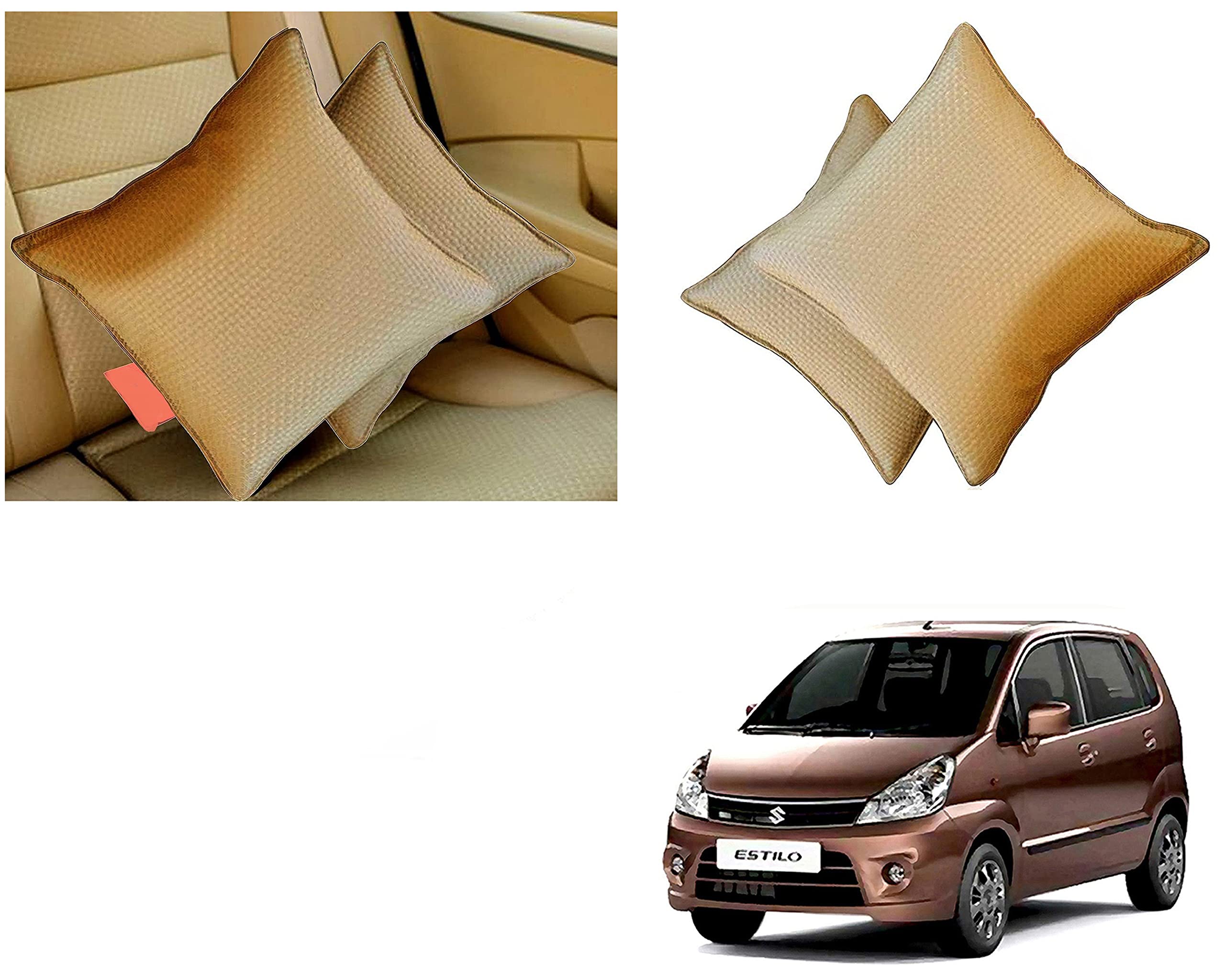 Shop Buy Seat Cushion Set Beige Color for Car Maruti Suzuki Zen