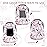 Floral Baby Carseat Cover Girls, Pea Pod Infant Car Seat Covers Canopy for Newborn with 2 Layers Windows of Breathable Mesh/Fabric, Lightweight Polyester/Minky Dot Backing, Snug Fit Most Baby Car Seat