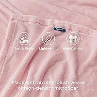 Vista 111 de Bedsure - Manta de vellón, tamaño queen, suave, ligera, afelpada, mullida, acogedora, de microfibra de lujo, color rosa, 90 x 90 pulgadas