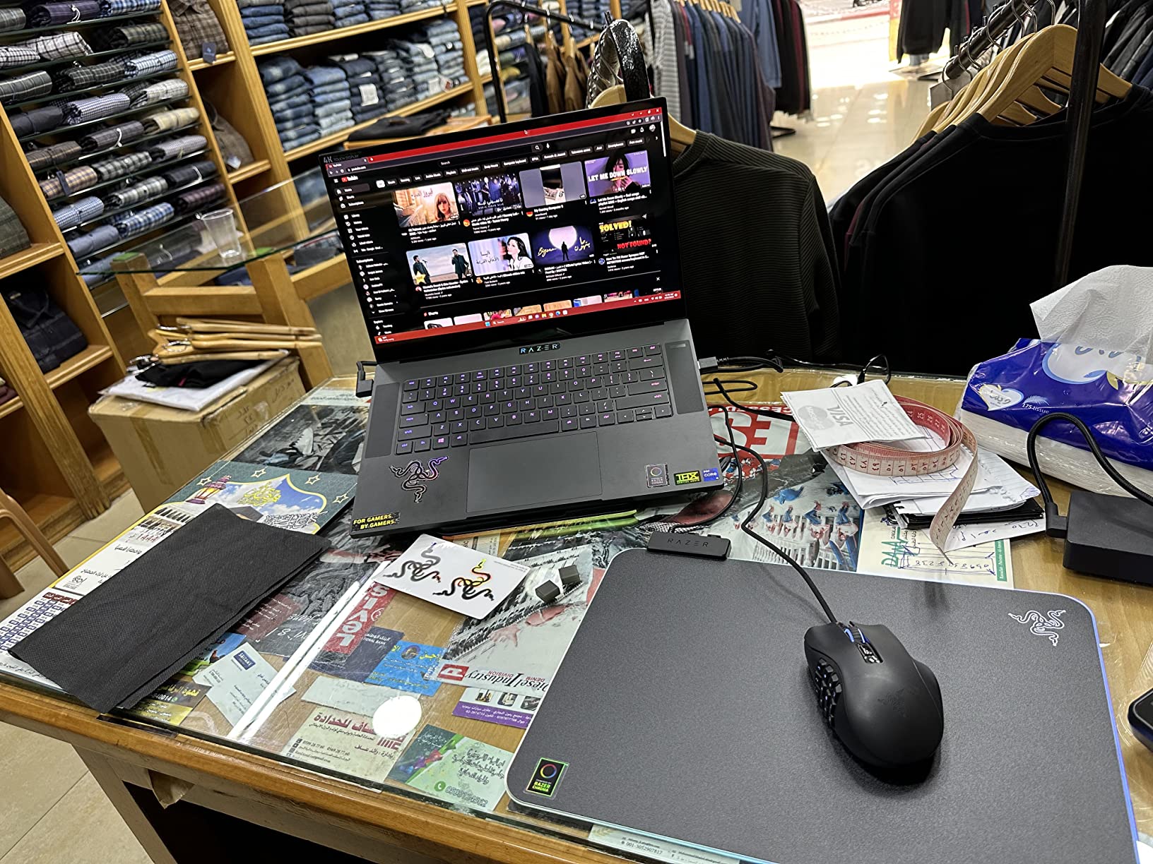 25/mo Finance Razer Laptop Stand Chroma V2 Customizable Chroma RGB