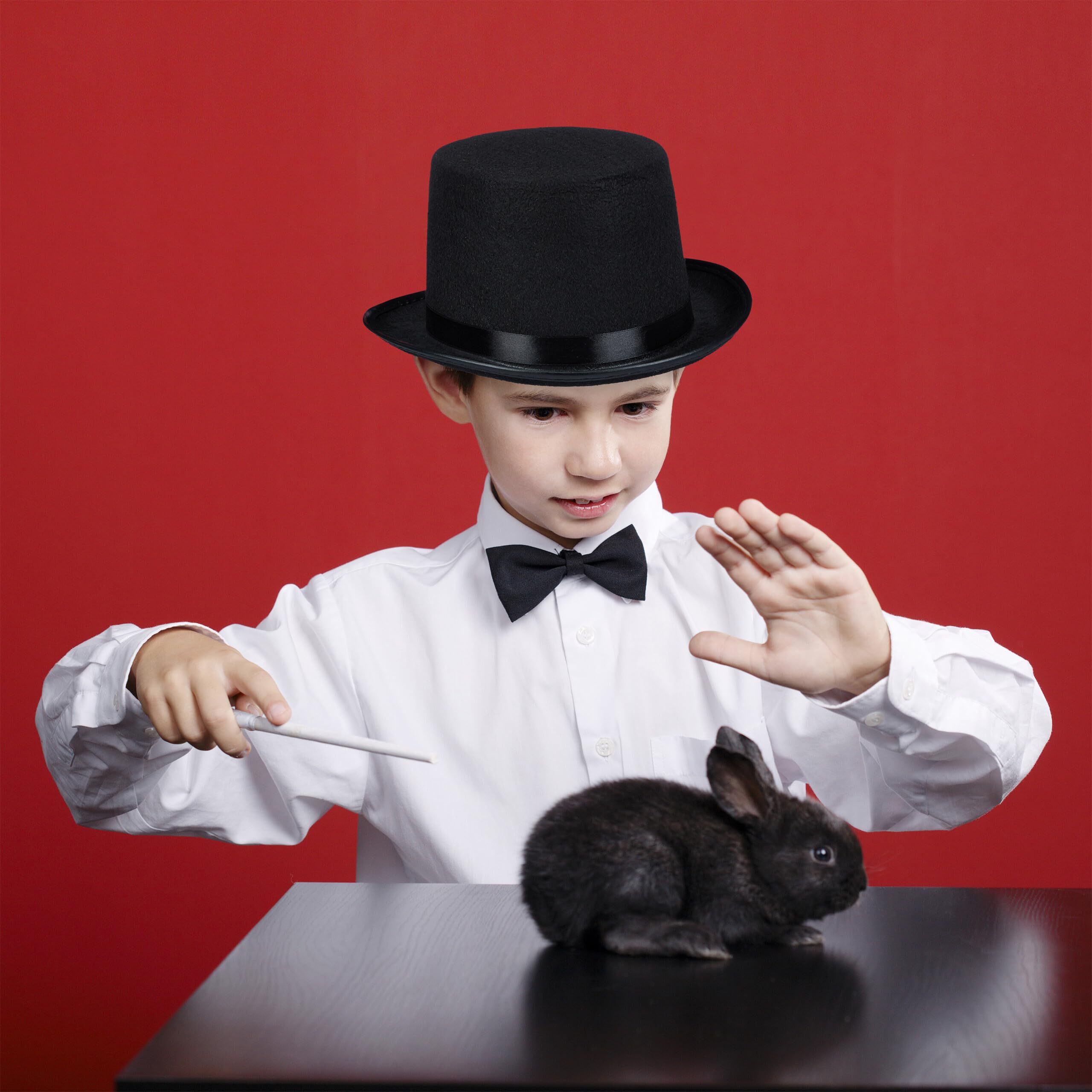 Sombrero De Copa Negro Para Niños – Disfraz De Mago, Deshollinador O Muñeco De Nieve, Talla única, Resistente Y Ligero, Ideal Para Carnaval Y Halloween