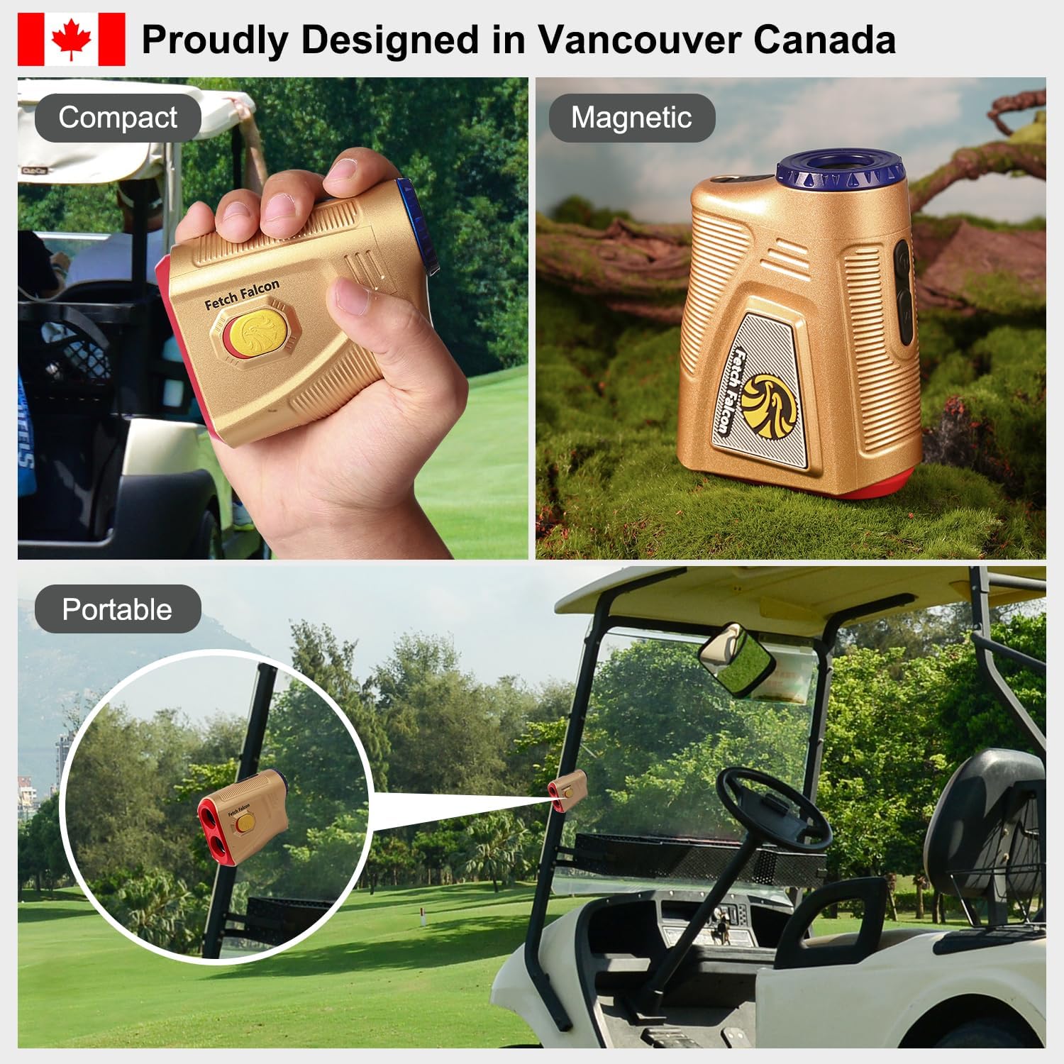 HD LCD Rechargeable Golf Range Finder Sport Laser Hunting, Powerful Magnet 1200 Yards with 6X MagnificationLightweight, Slope Ultra-Clear View, Vibration & Flag-Lock & Pin-Seeker