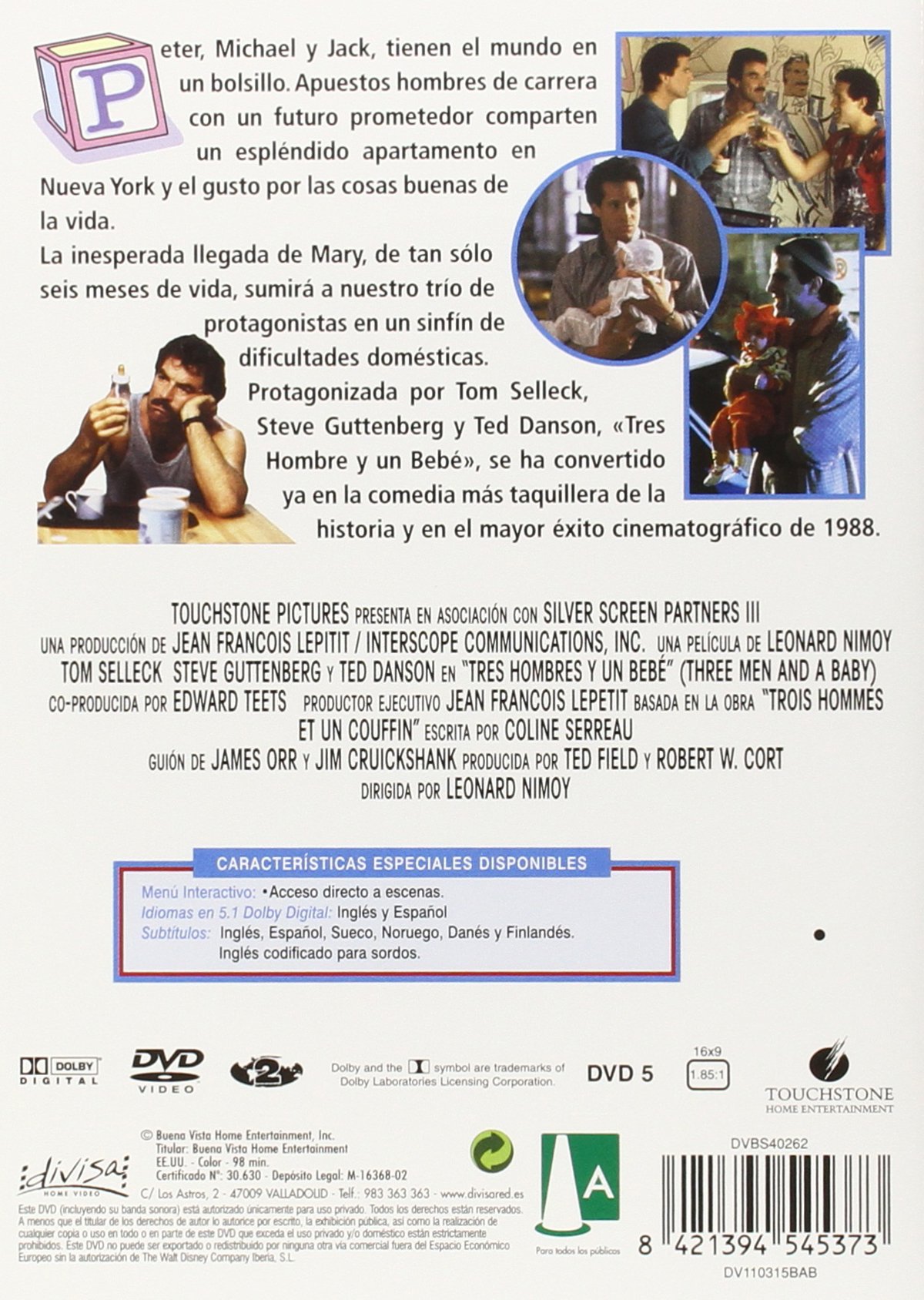 Tres hombres y un bebé [DVD]