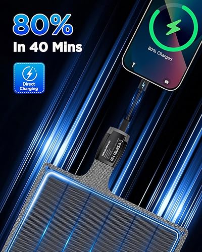 Miniatura 4 de Panel solar portátil de 36 W, cargador solar compacto ultraligero (12 V3.0 A máximo), panel solar impermeable IP68 con puertos USB-AUSB-C, carga