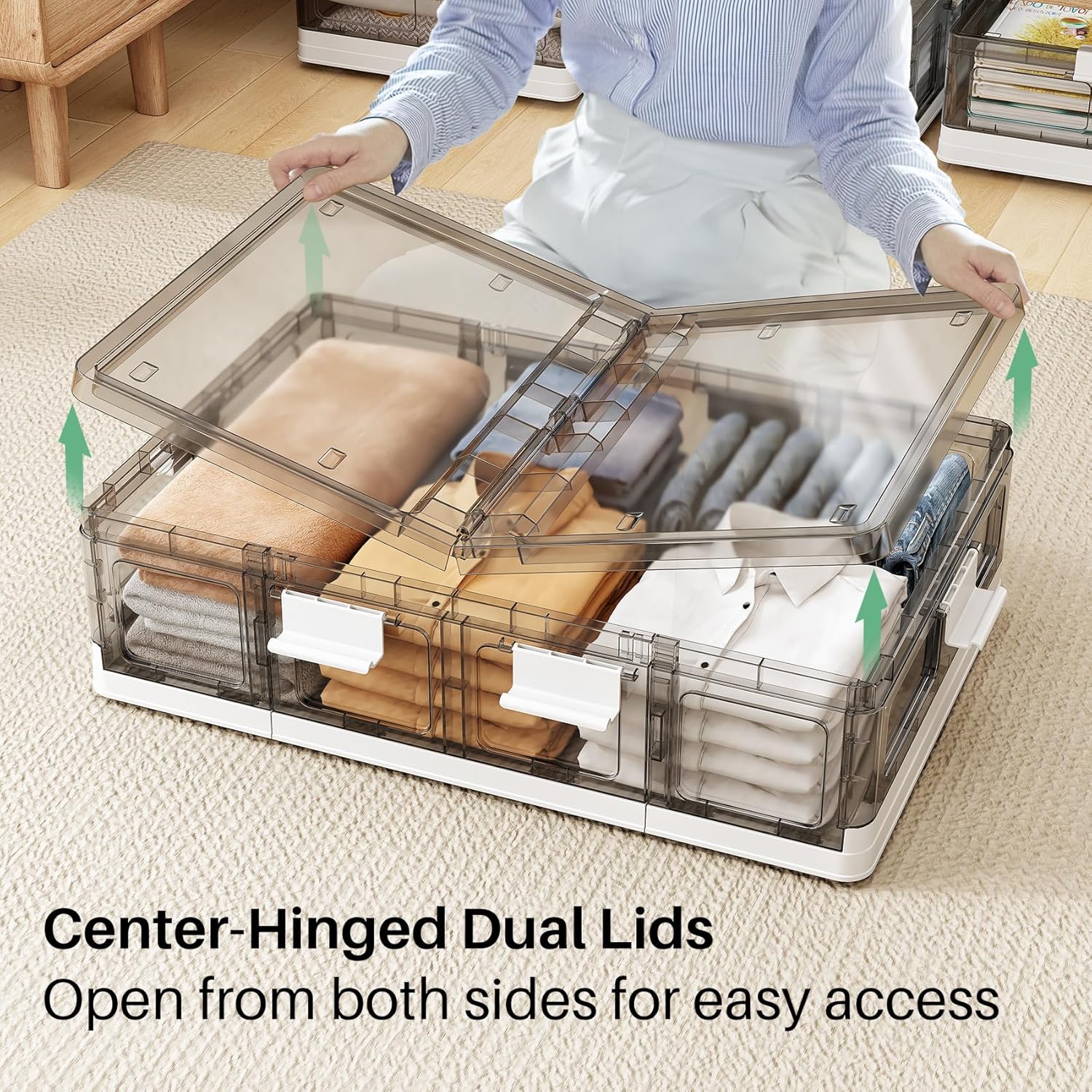 Home Essentials Bundle: Adjustable Sofa Tray & Rolling Under Bed Storage