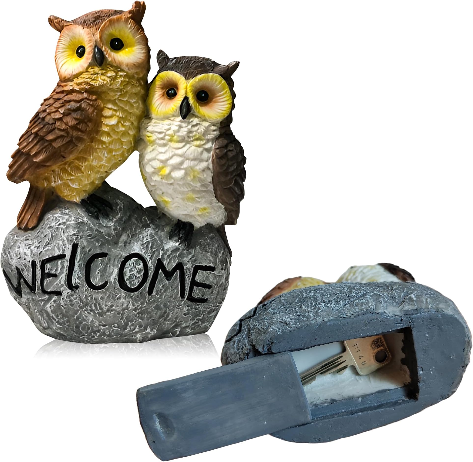 Top Brass Chunky Frog Key Hider Figurine Cute Toad Garden