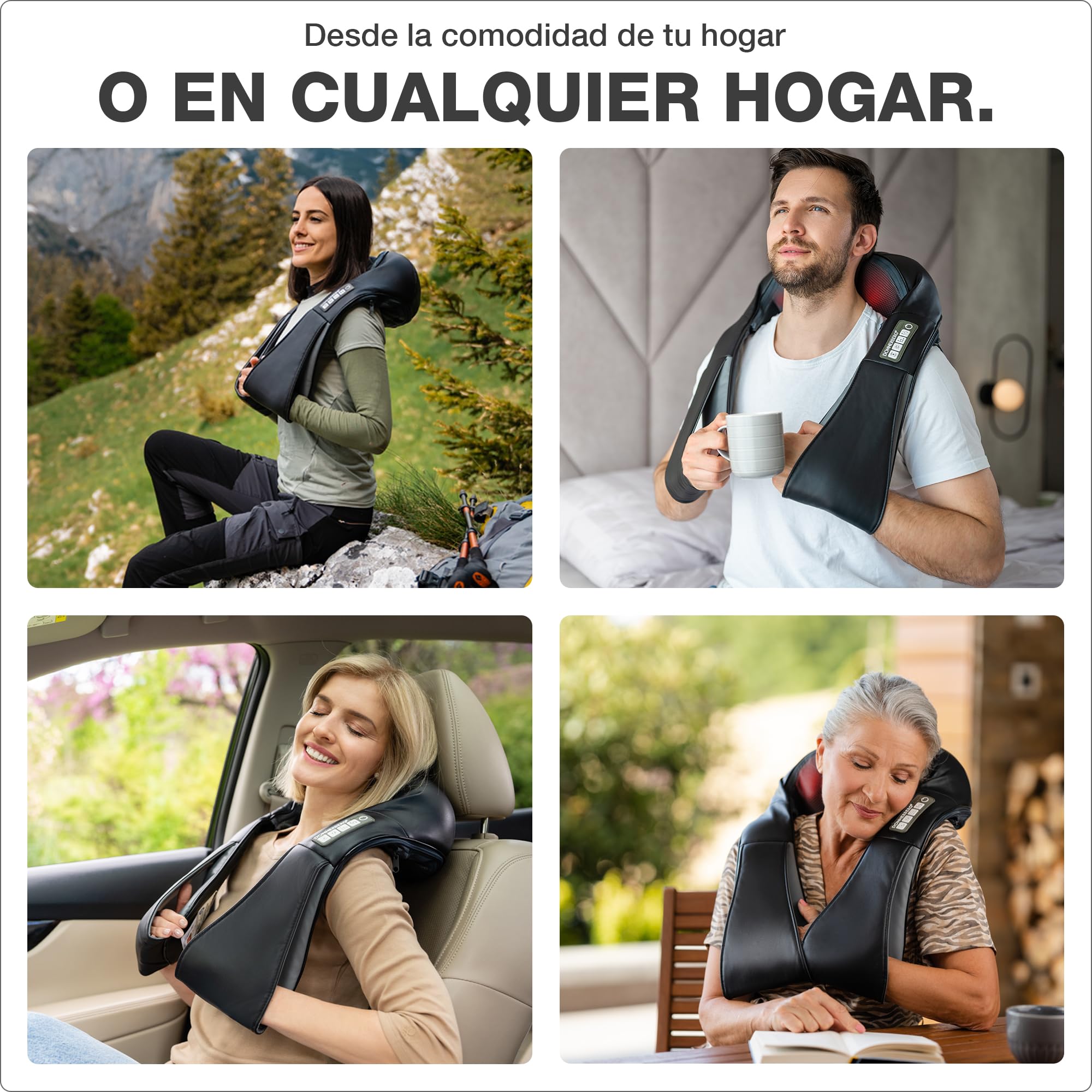 Donnerberg® Masajeador Cervical y Espalda Inalámbrico| Regalo Original |Masajeador de Cuello | 7 Años de Garantía ✓ |Calidad Alemana |Tratamiento cervical