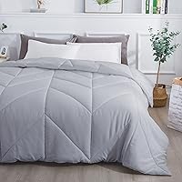 Vista 27 de Feather and Loom - Edredón alternativo para todas las estaciones, funda de microfibra suave y de fácil cuidado, relleno de fibra hipoalergénica