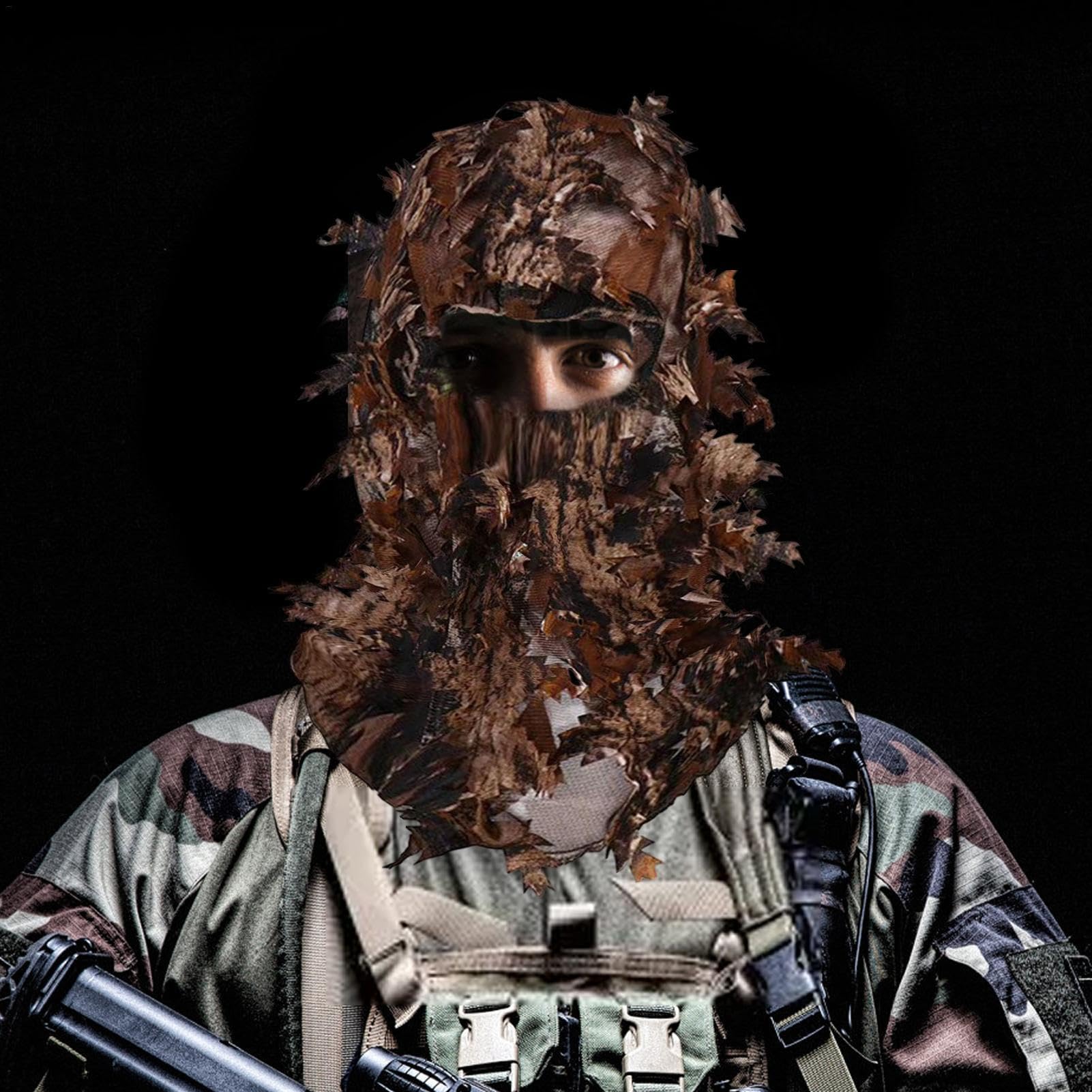 Copricapo Mimetico Ghillie - Maschera Fogliame Per Caccia E Avventure Outdoor | Invisibilità Naturale