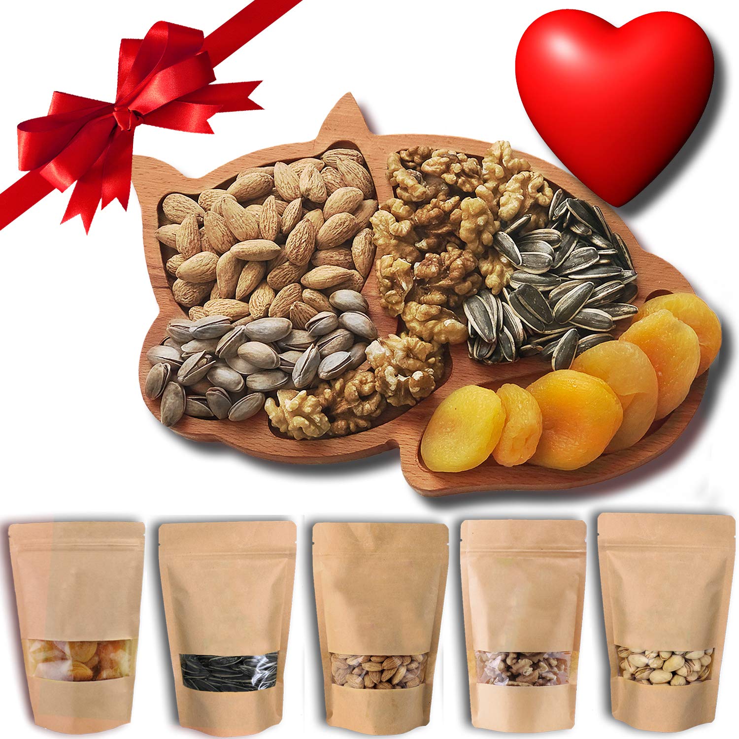 Chrezus Cat Sympathy Nuts Gift Basket 5 in 1 Turkish