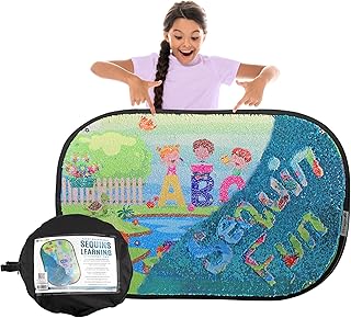 Meavia Reversible Sequins Wall Sensory Fun Toy Learning Discovery Version, Jumbo Size 40 x 27 Inches