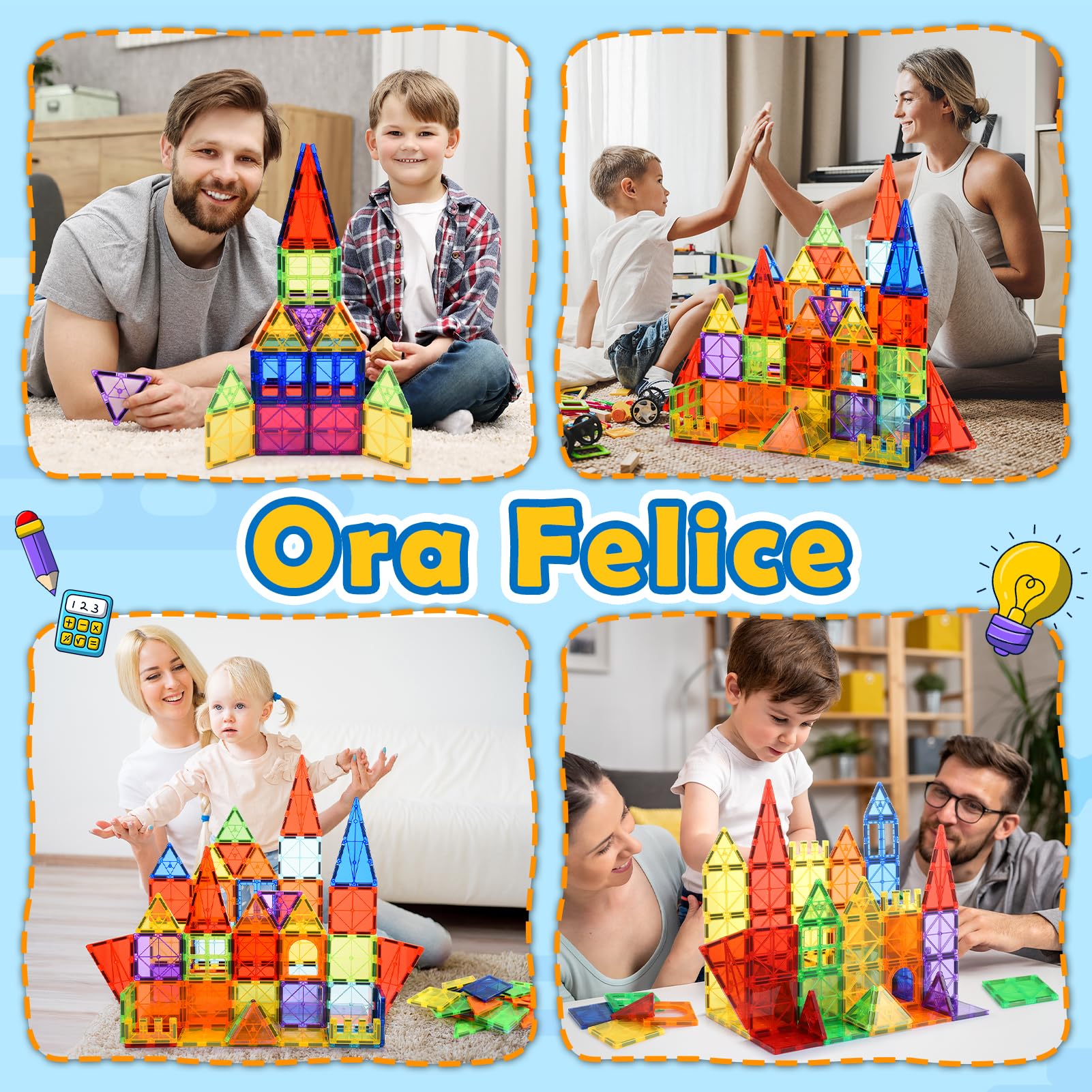 Wootoyz Costruzioni Magnetiche Per Bambini 3 4 5 6 Anni, Giochi Bambini 3-6 Anni Magneti Bambini Regalo Bambino Bambina 3-8 Anni Giocattoli Bambino Bambina 3-6 Anni Regali Compleanno Bambinis