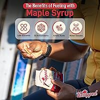 Vista 2 de UnTapped Waffles orgánicos de arce de 1.1 oz cada uno, caja de 16 – Snacks deportivos de resistencia endulzados con jarabe de arce real y azúcar