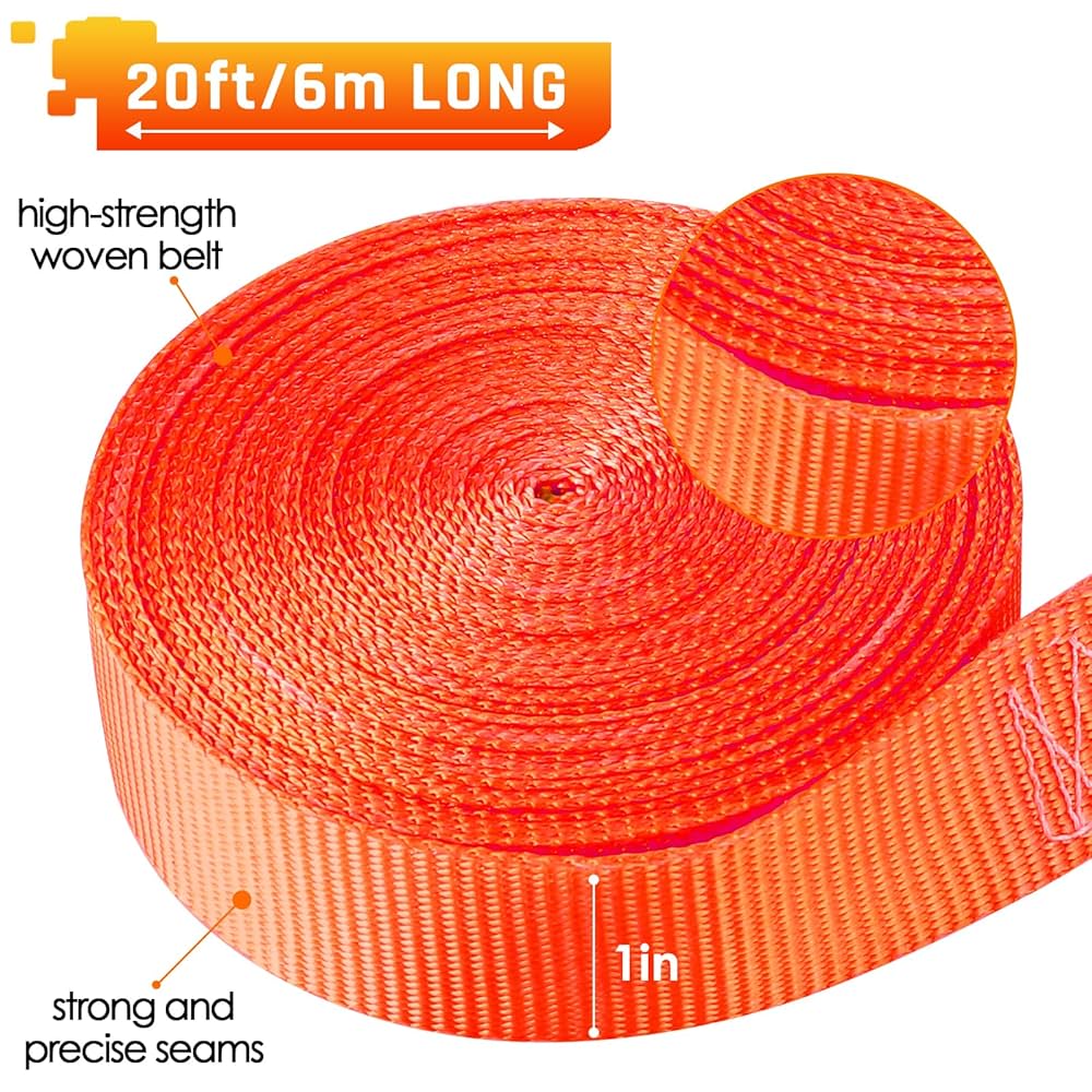 MIlAodE Tensioning Belts Ratchet Tie Down Straps Material Handling