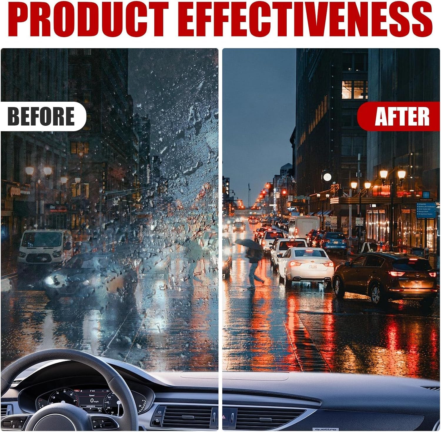 2026 Upgraded Automotive Oil Film Cleaning Brush,Car Clear Vision Glass Cleaner for Car Windows,Car Windshield Cleaner for Cleaning Brush and Improving Windshield Clarity & Visibility - 5
