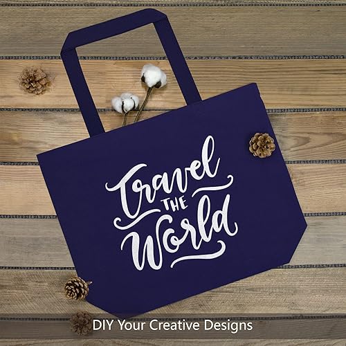 Miniatura 3 de TOPDesign 2  6  Paquete de 12 bolsas de lona con cierre magnético, bolsas de compras reutilizables para comestibles, bricolaje tus diseños creativos