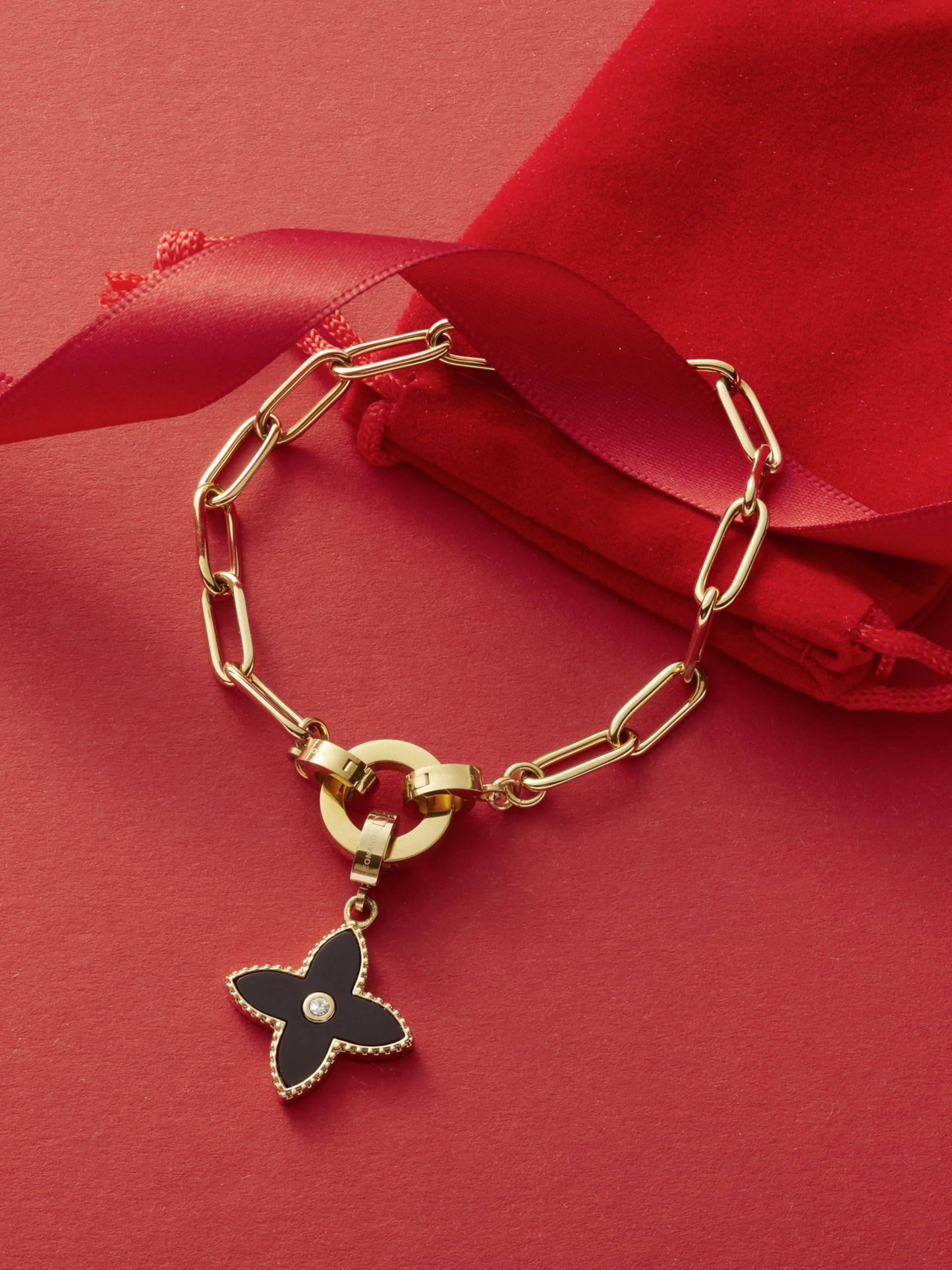 Jewels by Leonardo Bracelet Clip & Mix Estrella 021615 - en Acier Inoxydable doré - Maille Ovale - 19 cm de Long - Cadeau pour Femme, 19, Acier Inoxydable, Pas de gemme